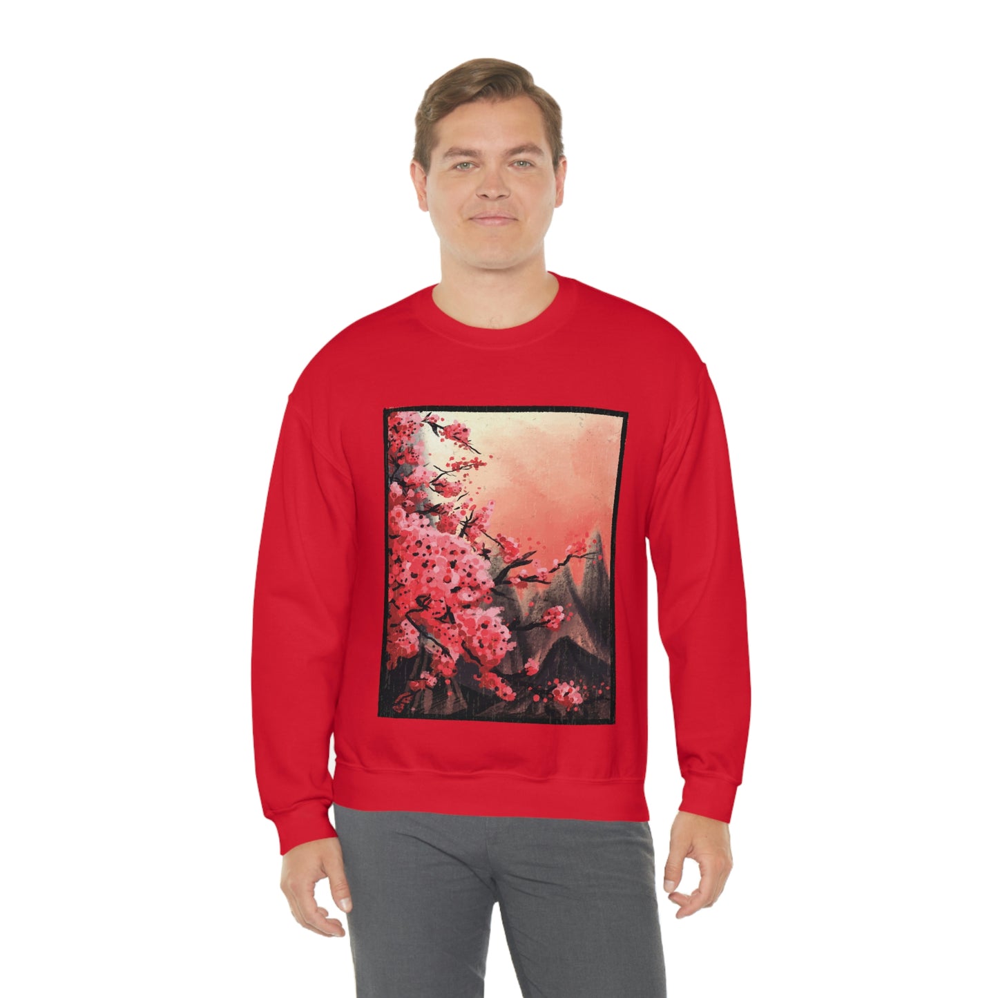 Indie Japanese Art, Japan Streeetwear Retro, Japanese Aesthetic Blossom Sweatshirt