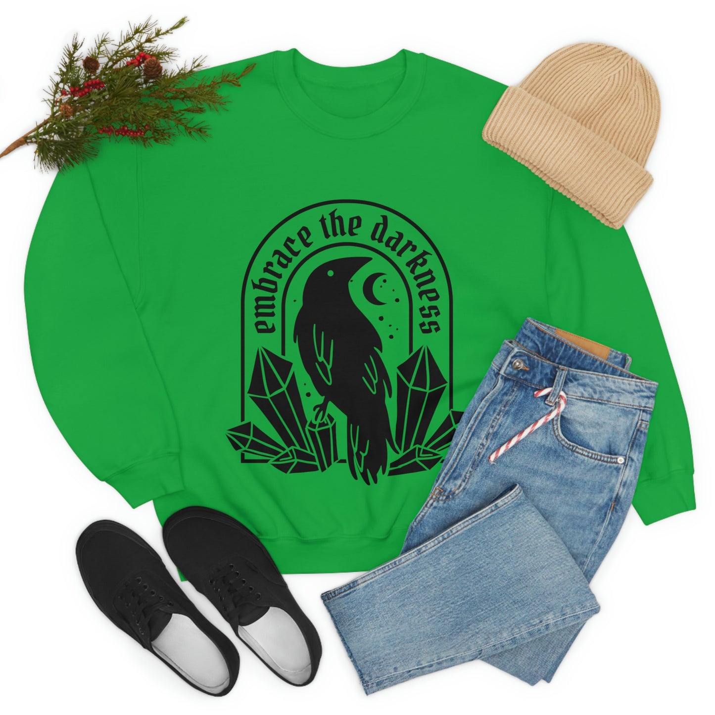 Embrace The Darkness Goth Aesthetic Sweatshirt