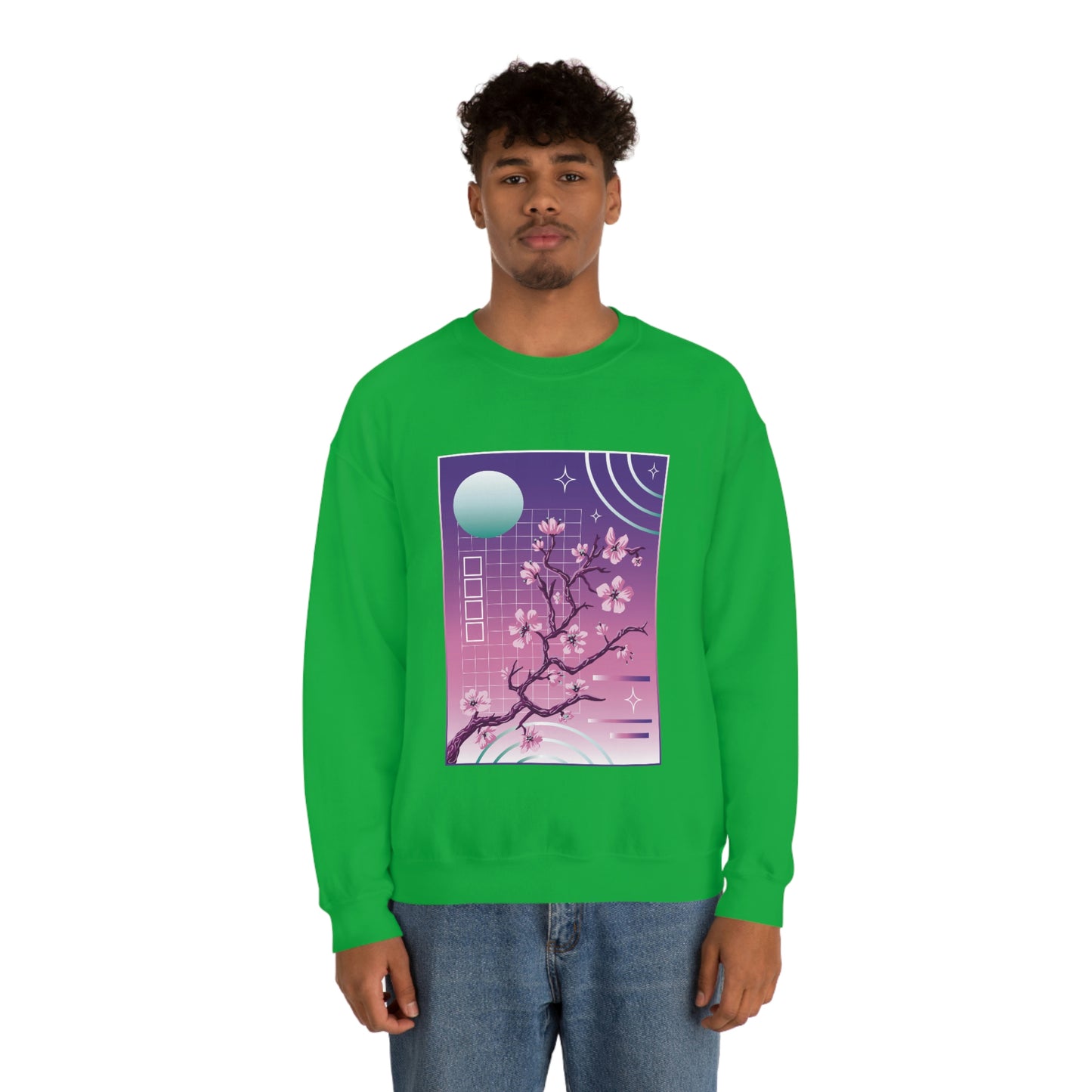 Indie Japanese Art, Japan Streeetwear Retro, Japanese Aesthetic Blossom Sweatshirt