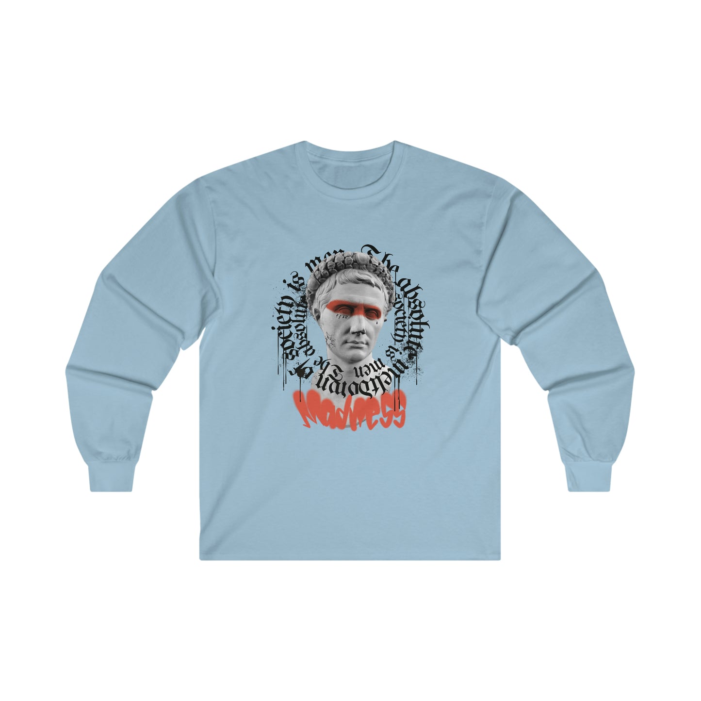 Greek Statue Graffiti Y2k Aesthetic Long Sleeve T-Shirt