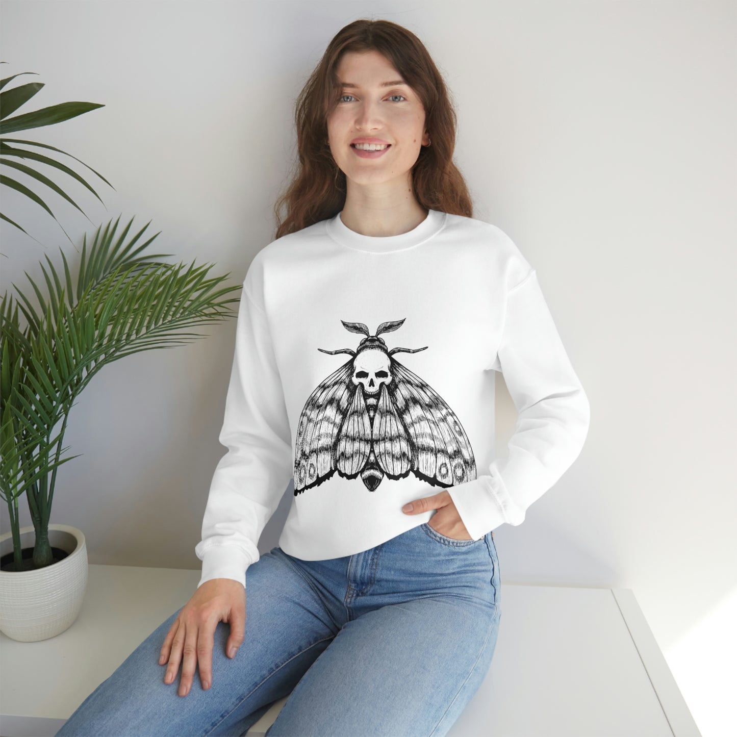 Ink Moth Skull Sweatshirt