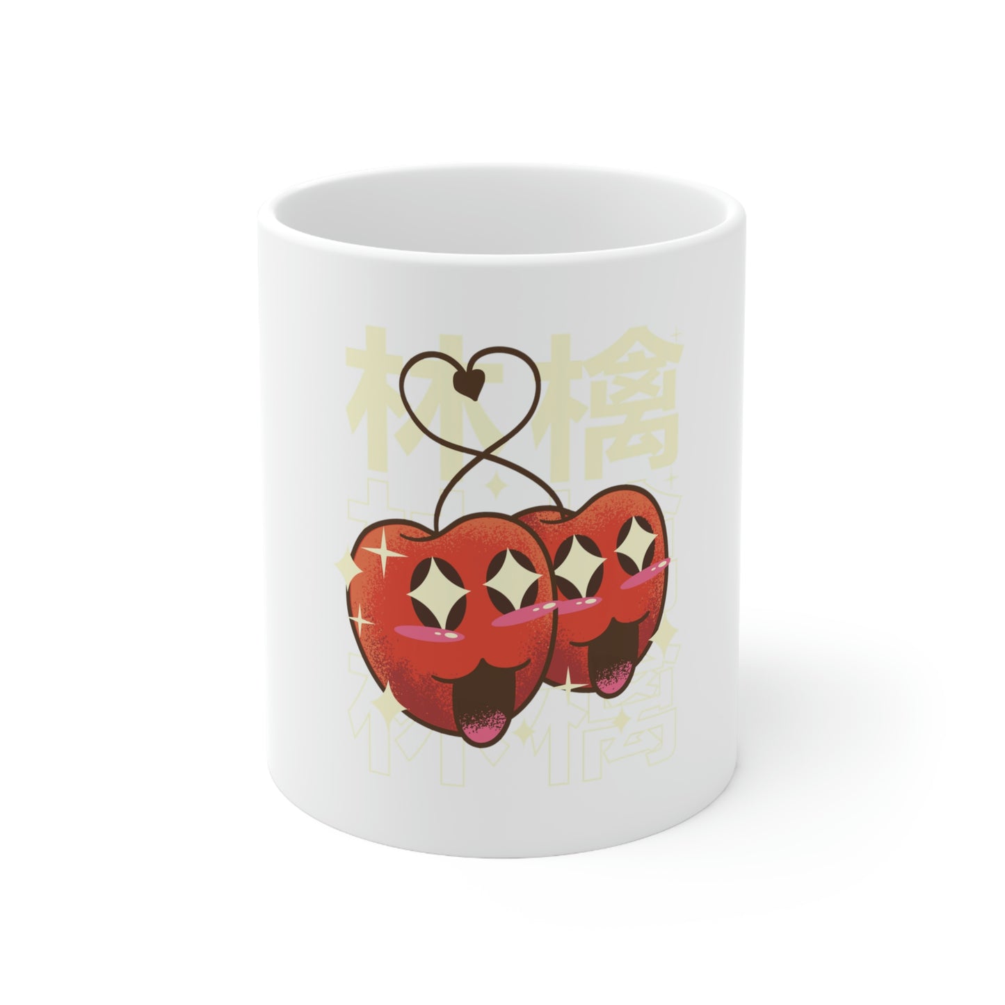 Cute Apple Pastel Kawaii Aesthetic, Yami Kawaii, Japanese Aesthetic Otaku White Ceramic Mug 11oz