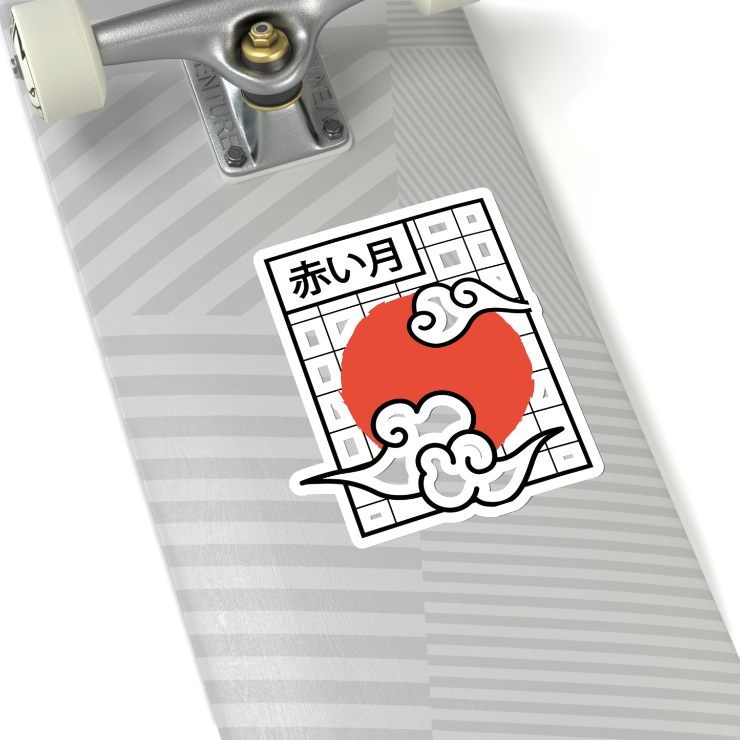 Japanese Aesthetic Redmoon Sticker