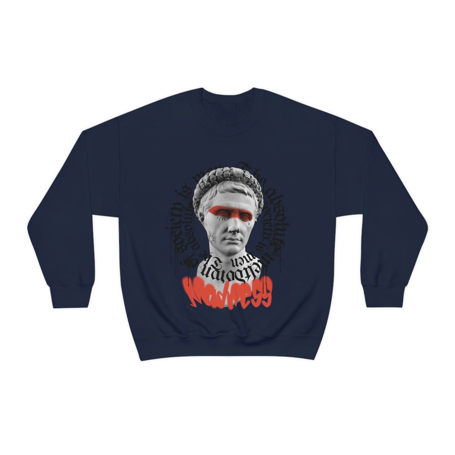 Greek Statue Graffiti Y2k Aesthetic Sweatshirt