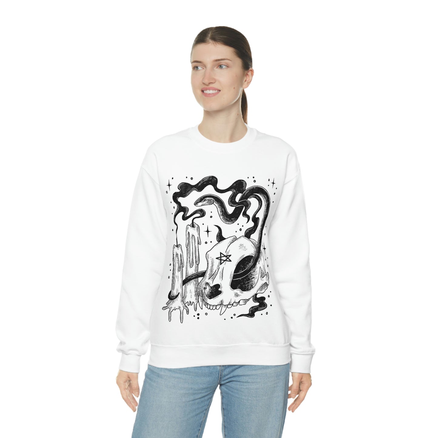 Witch Aesthetic Skull Goth Aesthetic Sweatshirt