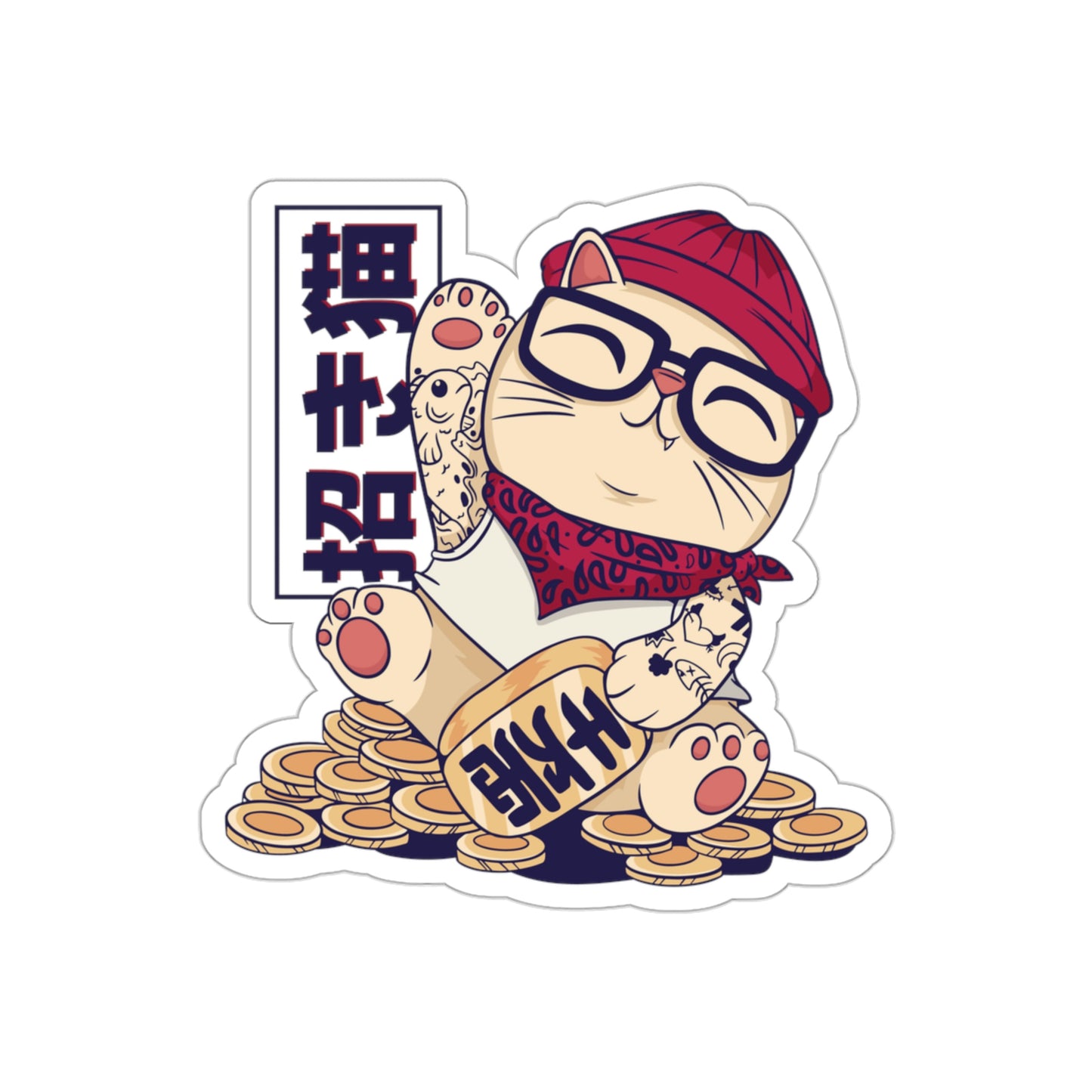 Cute Manekineko Pastel Kawaii Aesthetic, Yami Kawaii, Japanese Aesthetic Otaku Sticker