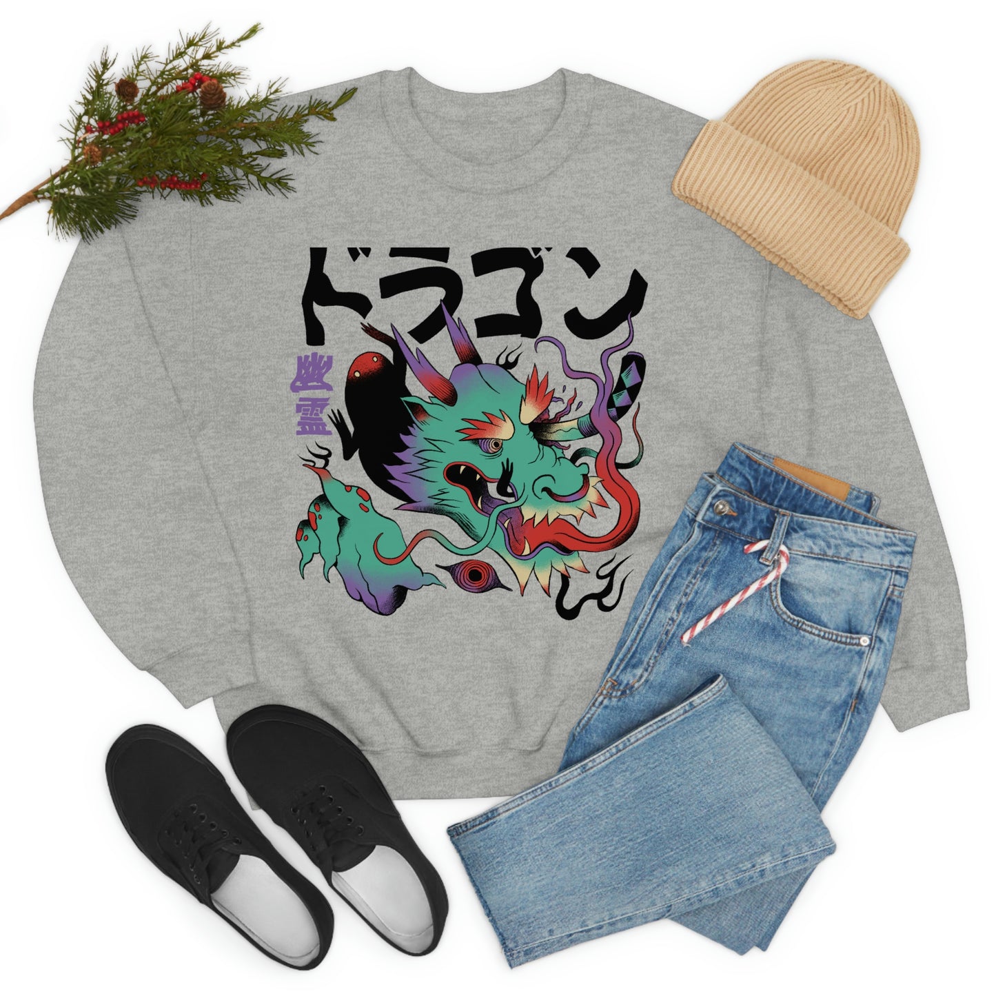 Indie Japanese Art, Japan Streeetwear Retro, Japanese Aesthetic Sweatshirt