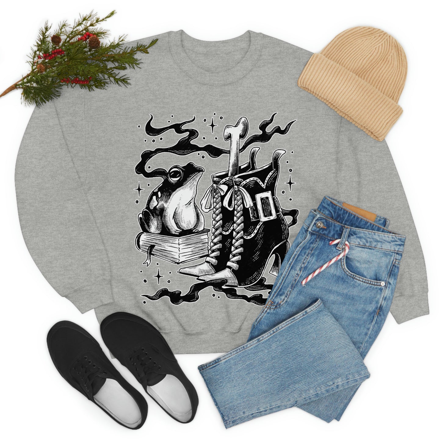 Witch Aesthetic Frog Goth Aesthetic Sweatshirt