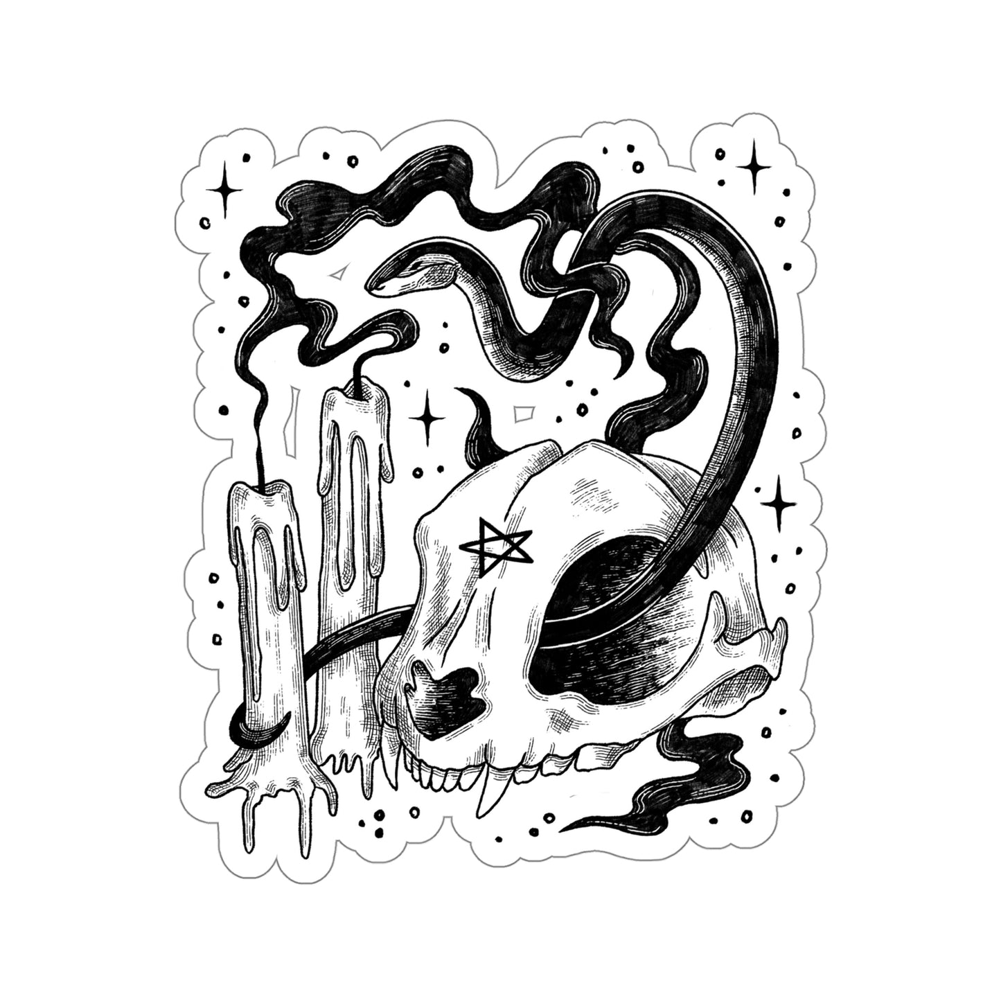 Witch Aesthetic Skull Goth Aesthetic Sticker