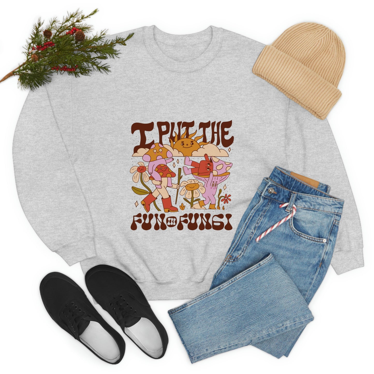 Cottagecore I Put The Fun In Fungi Sweatshirt