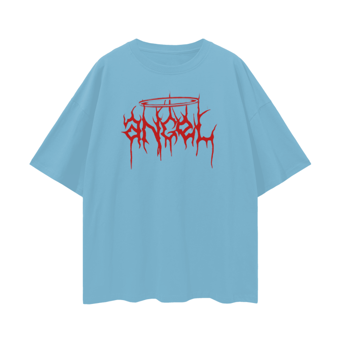 Oversized Alt Grunge Angel T-Shirt