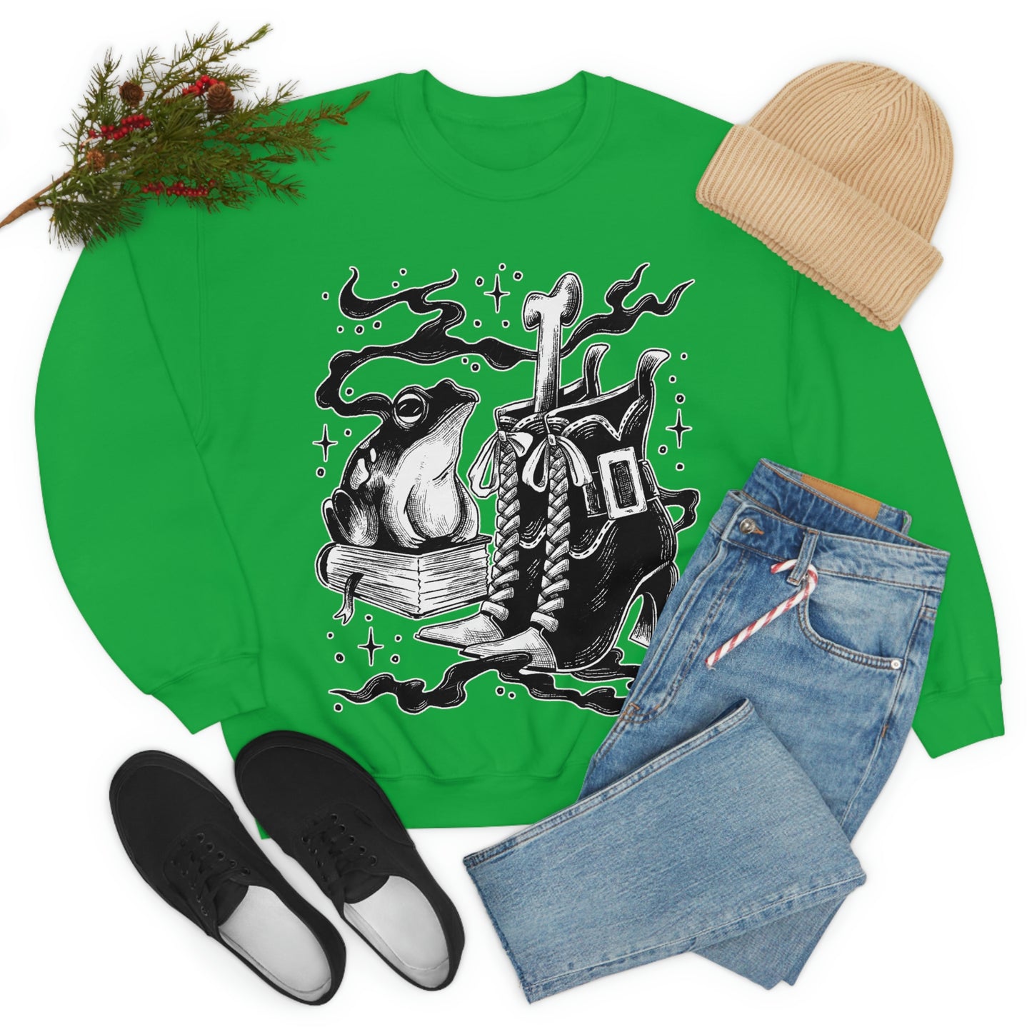 Witch Aesthetic Frog Goth Aesthetic Sweatshirt