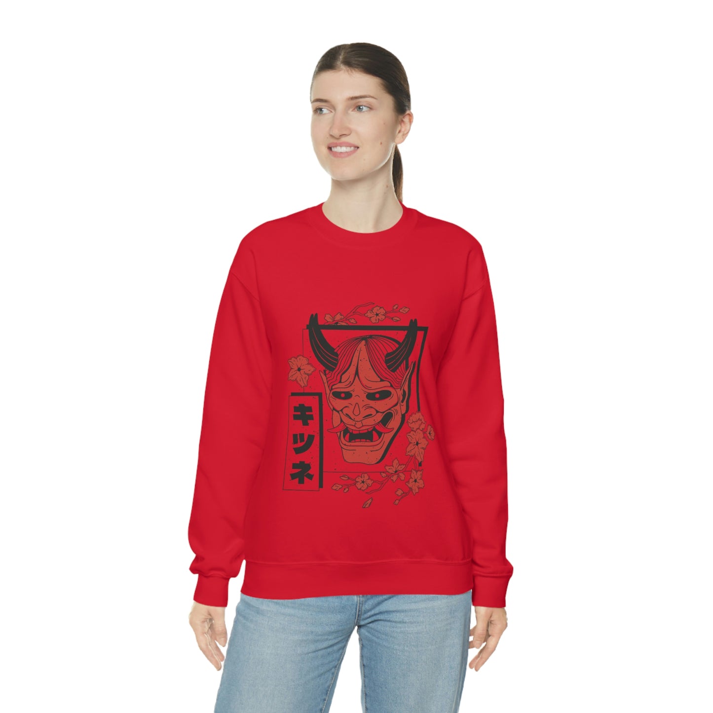 Indie Japanese Art, Japan Streeetwear Retro, Japanese Aesthetic Mask Sweatshirt