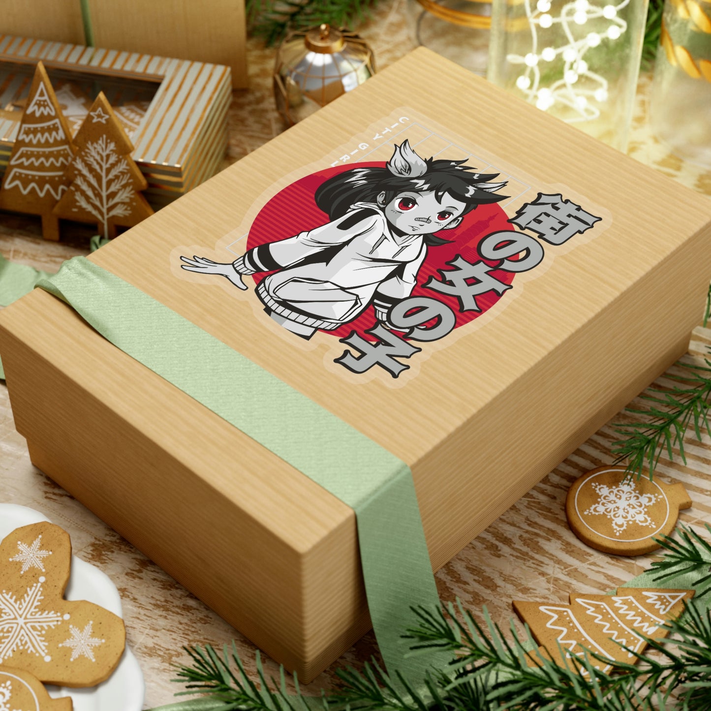 Japanese Aesthetic Anime City Girl Sticker