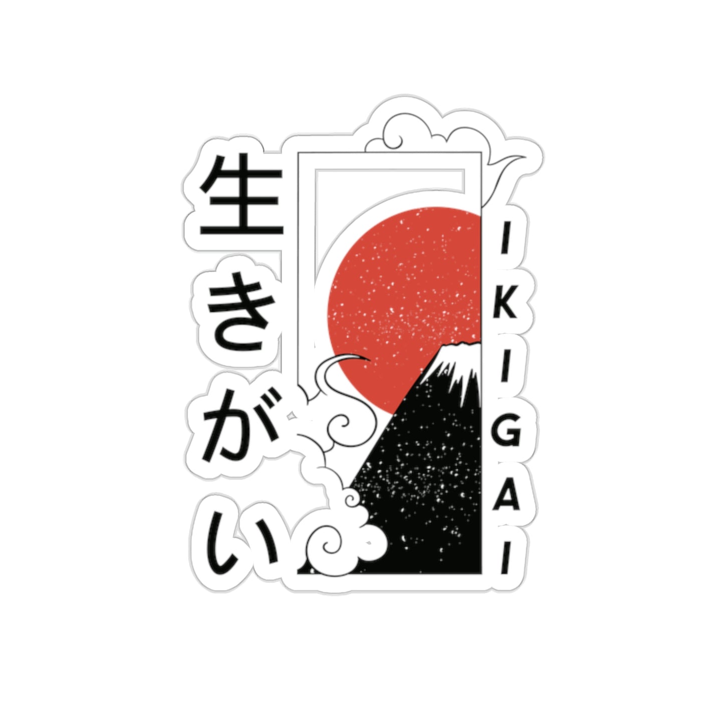 Japanese Aesthetic Ikigai Graphic Sticker