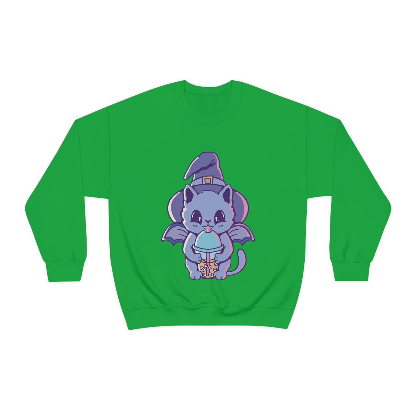 Pastel Goth Cat Witch, Goth Aesthetic Sweatshirt