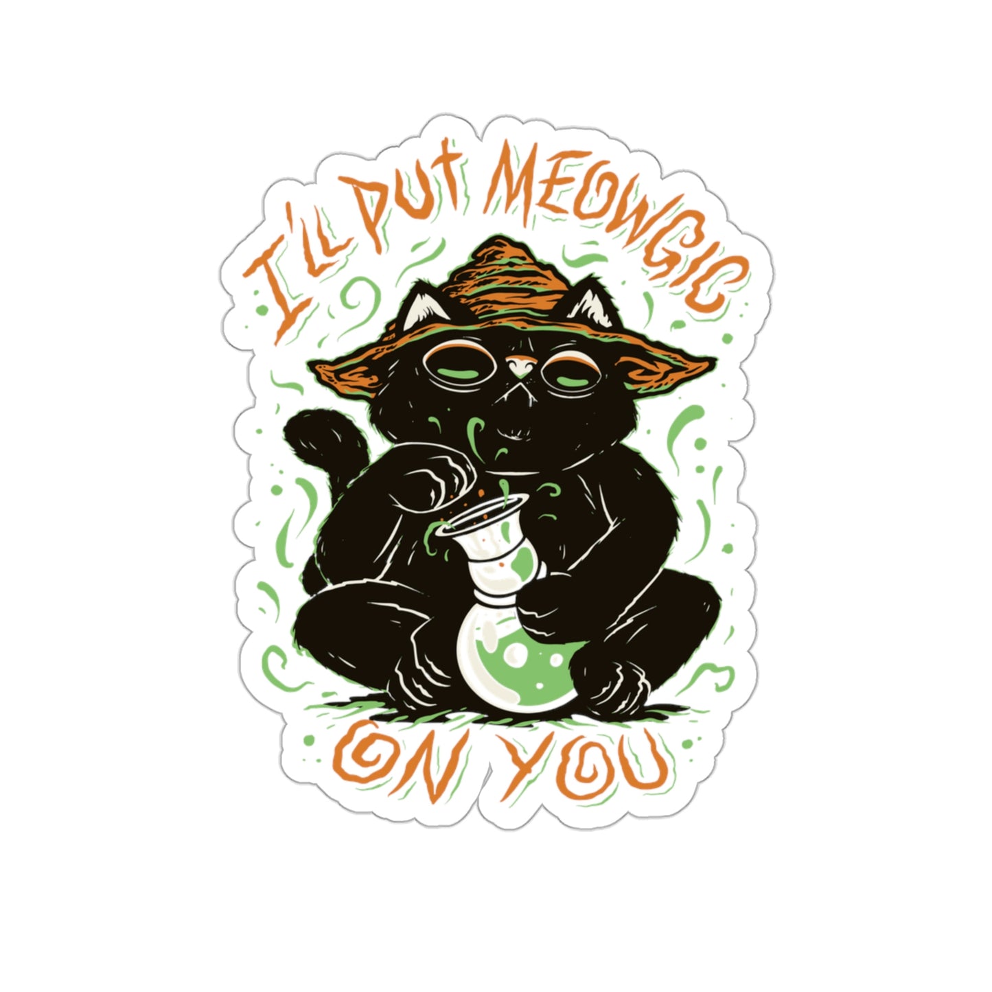 Ill put Meowgic On You Goth Aesthetic Sticker