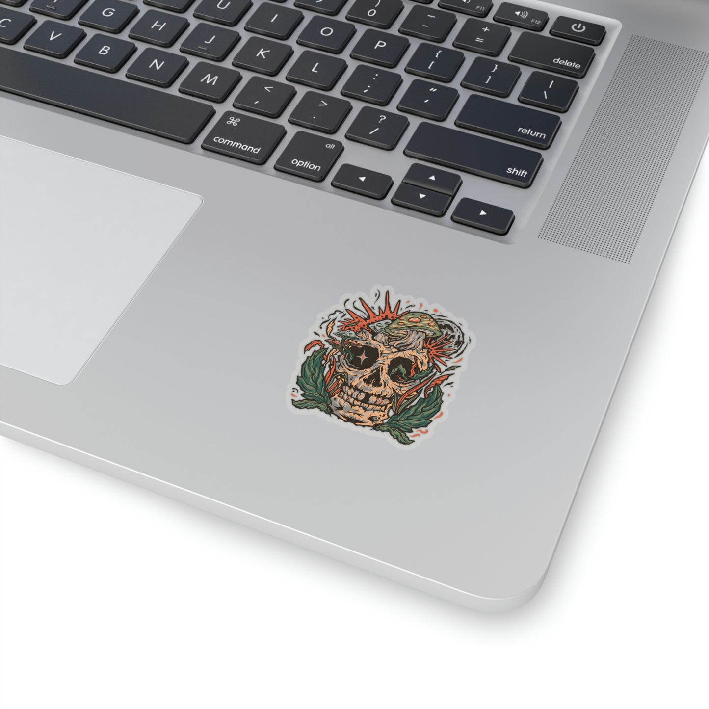 Cottagecore Skull and Mushrooms Floral Sticker
