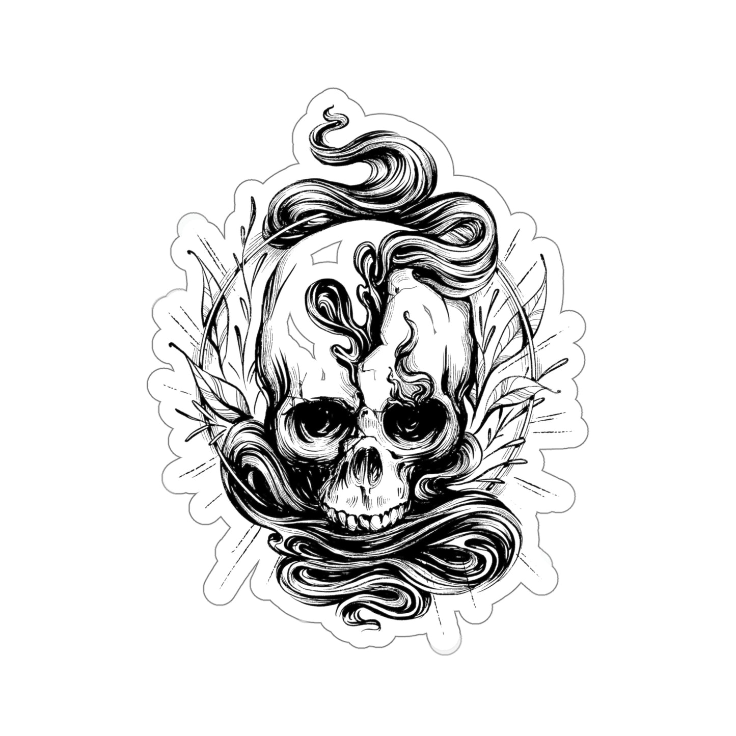 Gothic Skull, Goth Aesthetic Sticker
