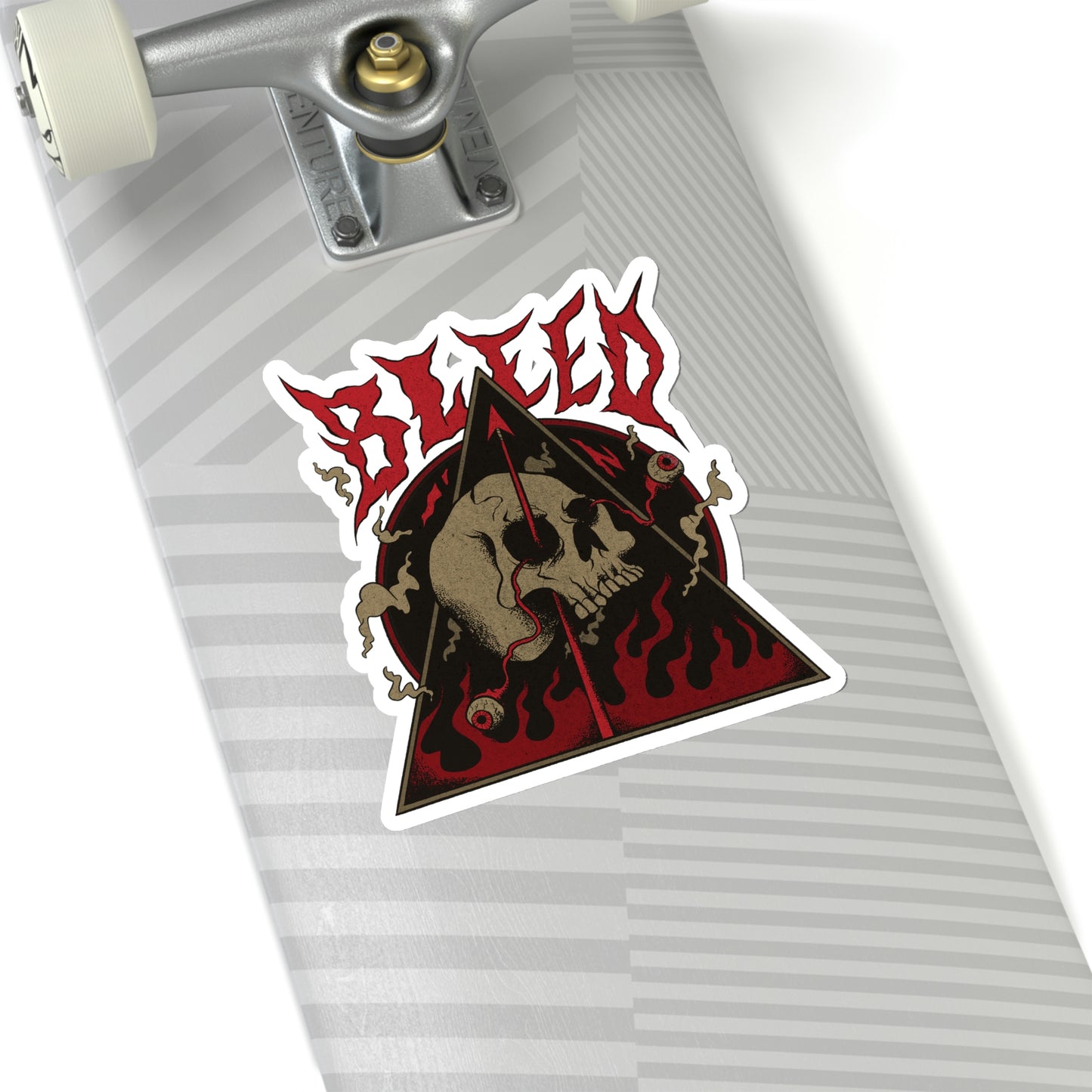 SKULL METAL BAND Goth Aesthetic Bleed Sticker