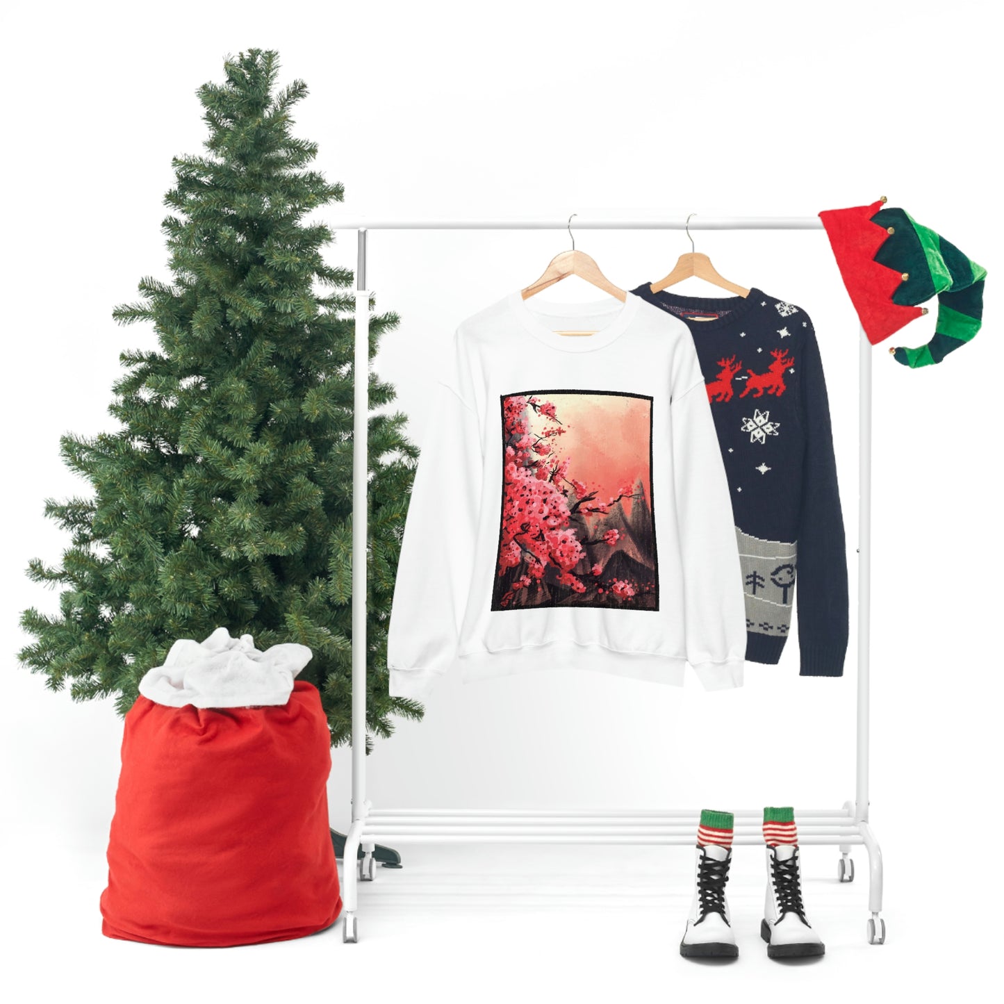 Indie Japanese Art, Japan Streeetwear Retro, Japanese Aesthetic Blossom Sweatshirt