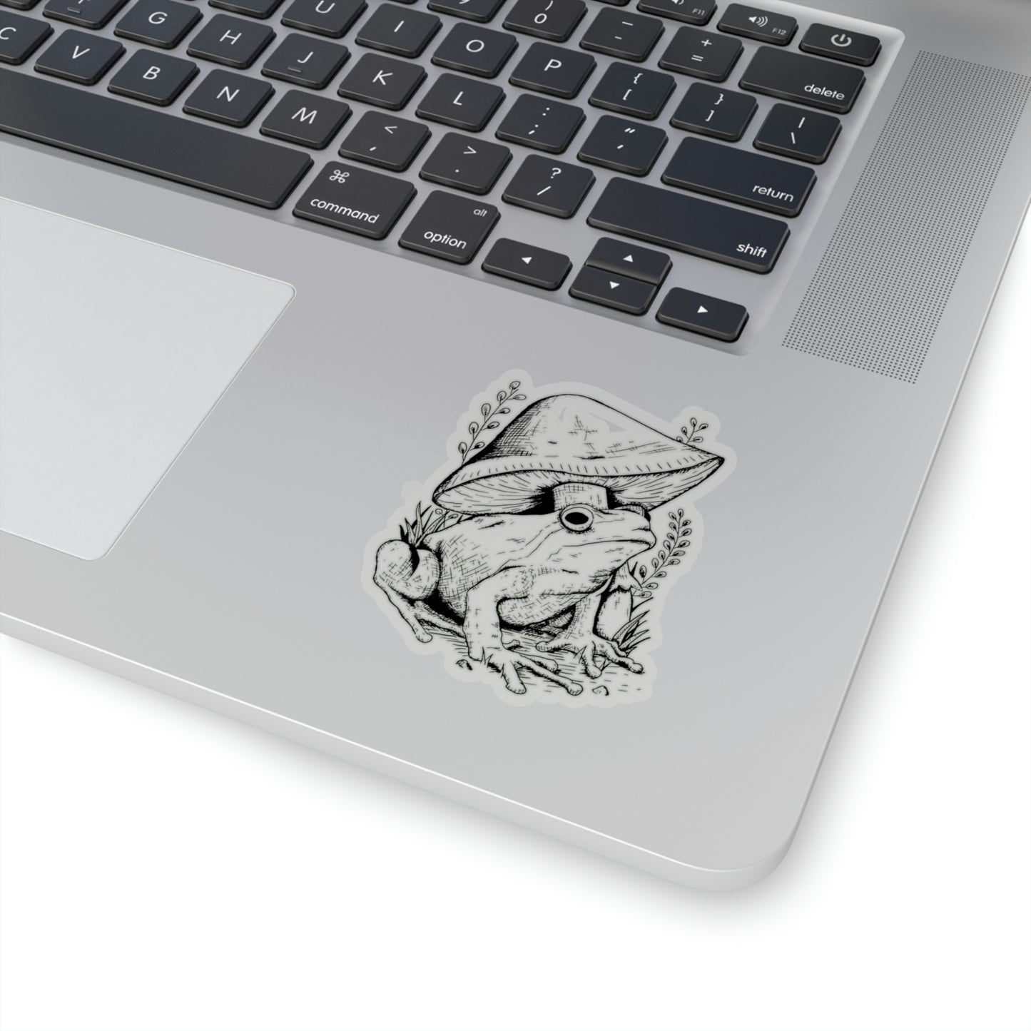 Cottagecore Aesthetic Mushrooms and Frog Hand Drawn Sticker