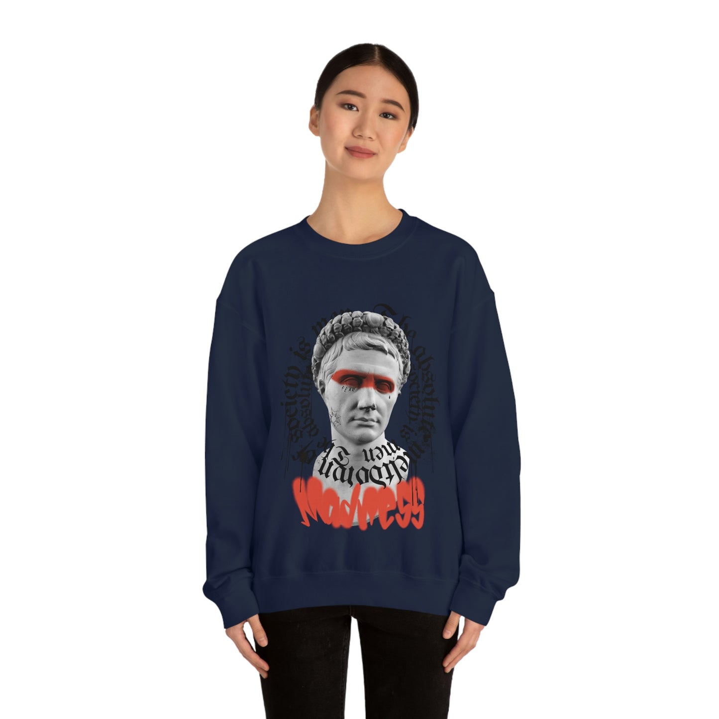 Greek Statue Graffiti Y2k Aesthetic Sweatshirt