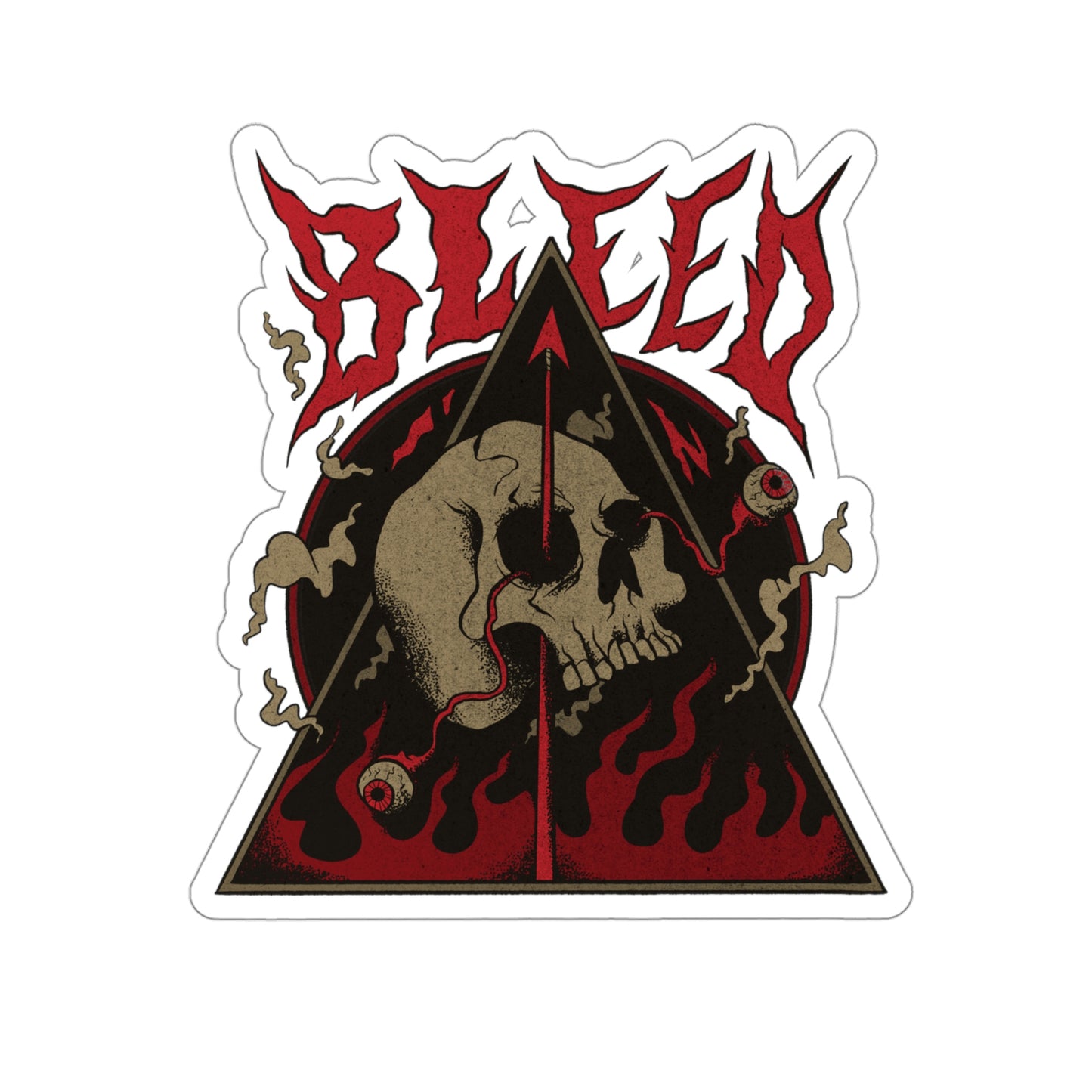 SKULL METAL BAND Goth Aesthetic Sticker