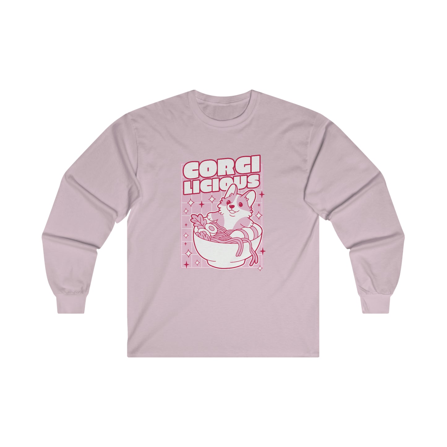 Japanese Aesthetic Corgilicious Cute Long Sleeve Shirt