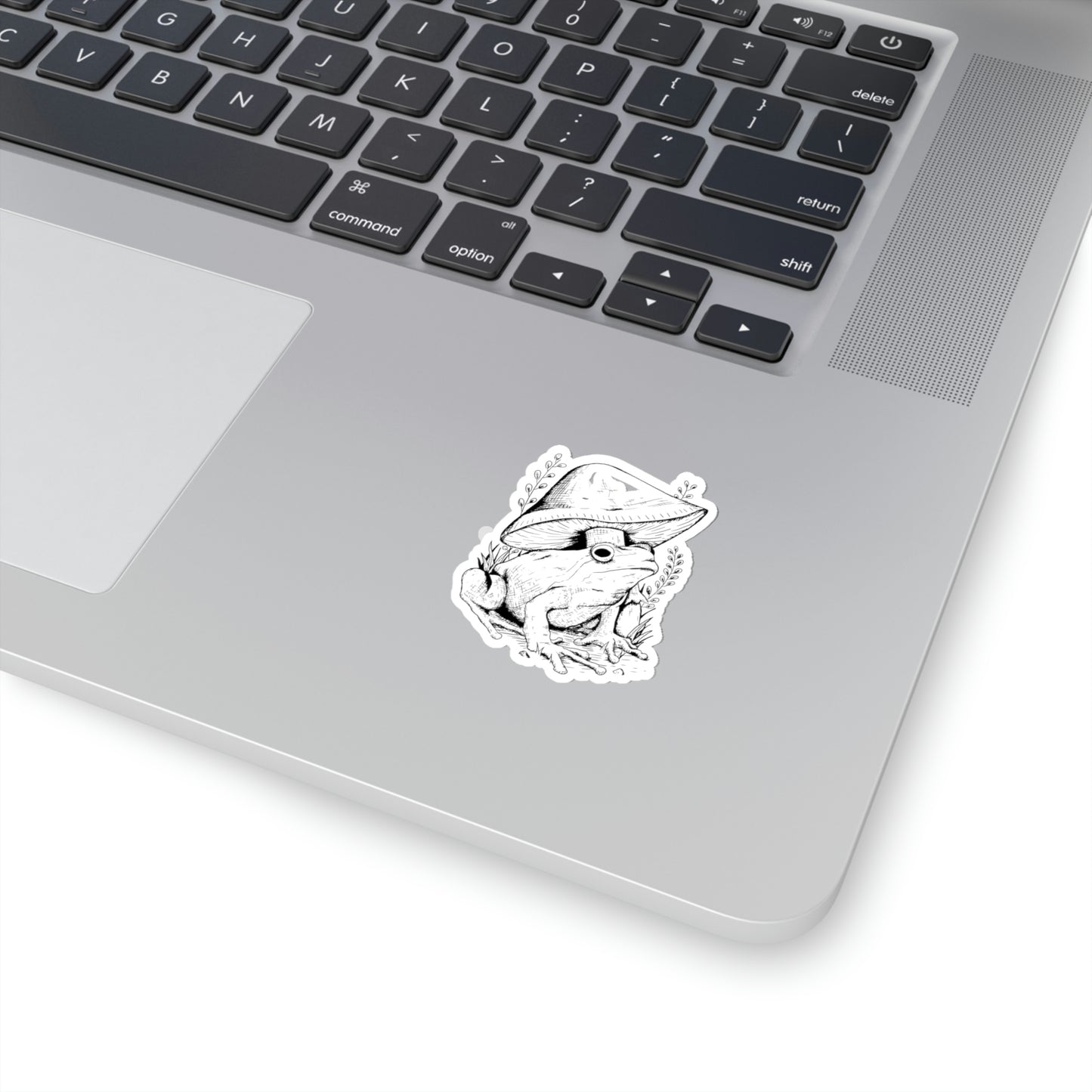 Cottagecore Aesthetic Mushrooms and Frog Hand Drawn Sticker