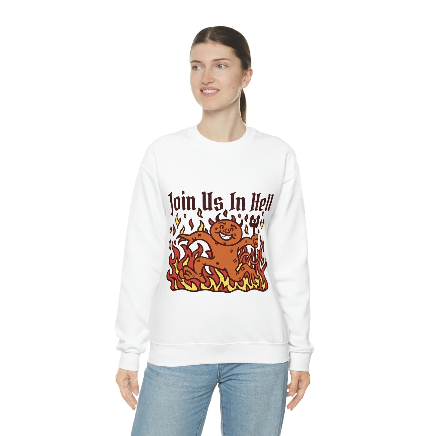 Join Us In Hell Cute Demon, Goth Aesthetic Sweatshirt