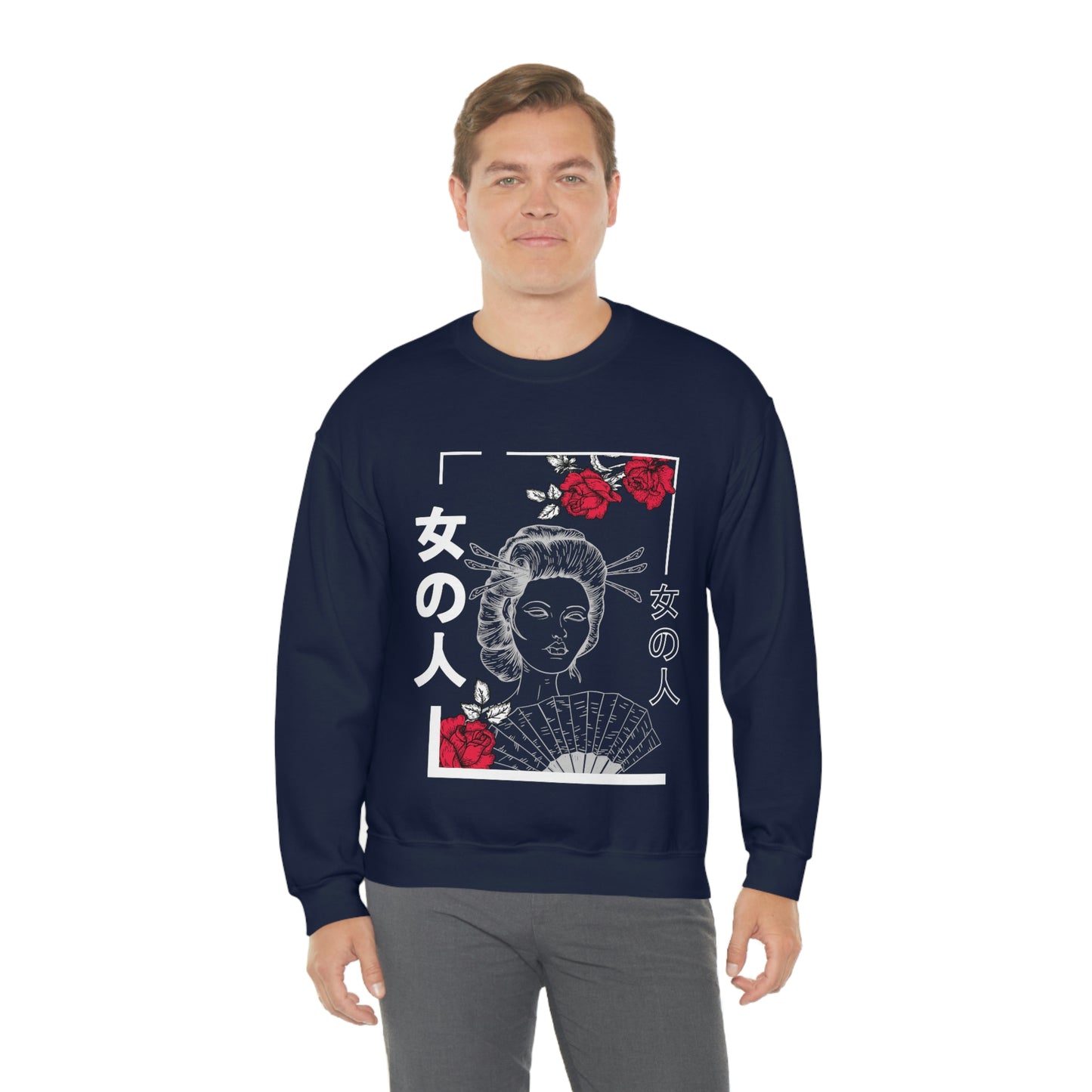 Indie Art Japanese Aesthetic Line Art Geisha Sweatshirt