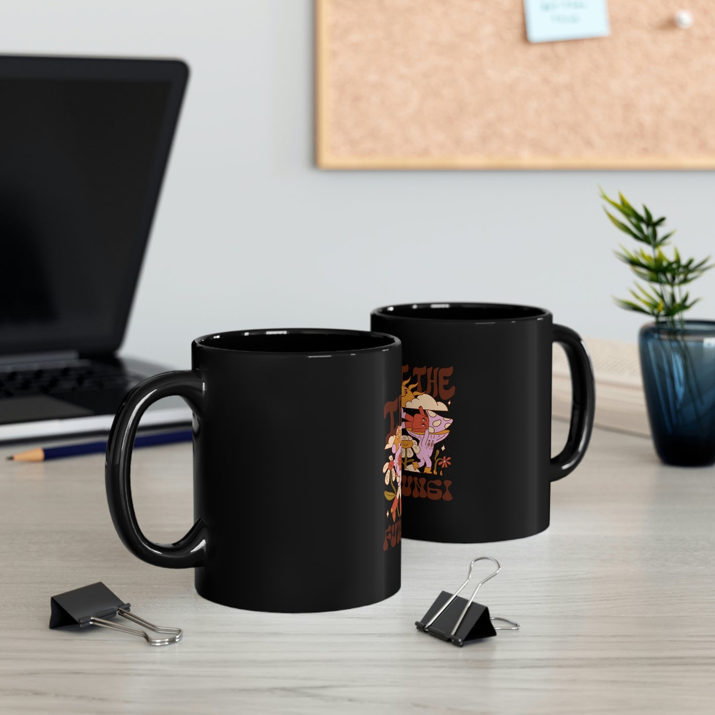 Cottagecore I Put The Fun In Fungi Dark Mug