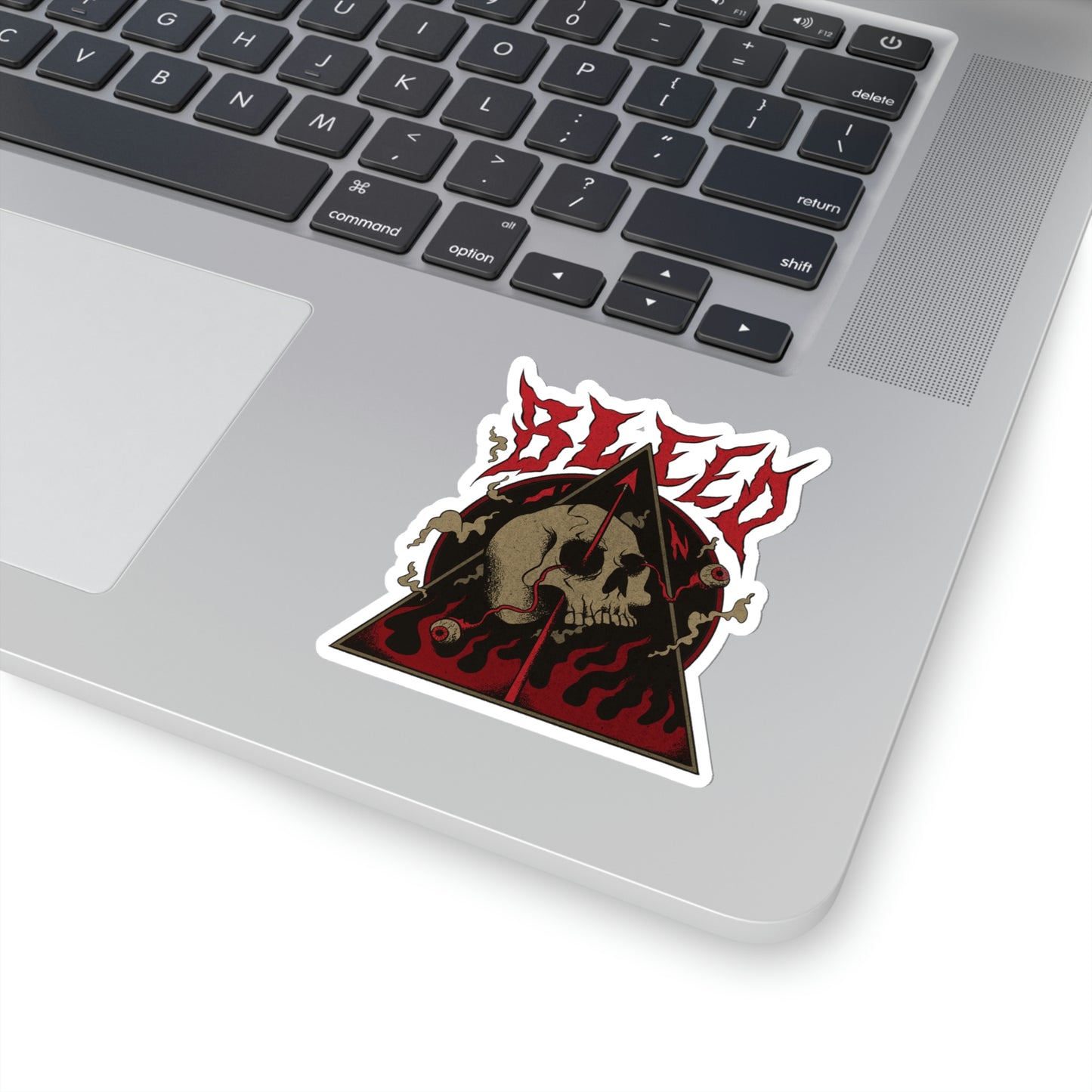SKULL METAL BAND Goth Aesthetic Bleed Sticker