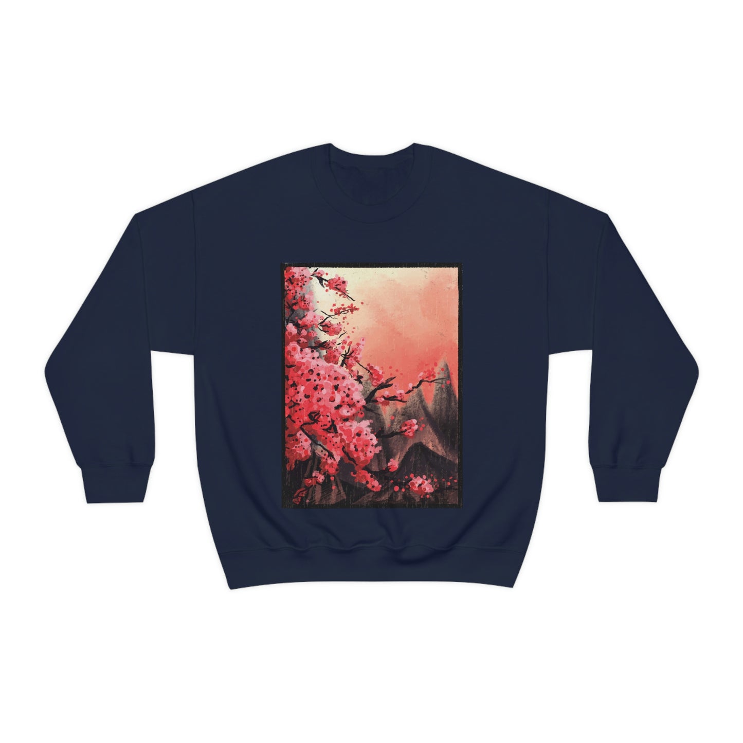 Indie Japanese Art, Japan Streeetwear Retro, Japanese Aesthetic Blossom Sweatshirt