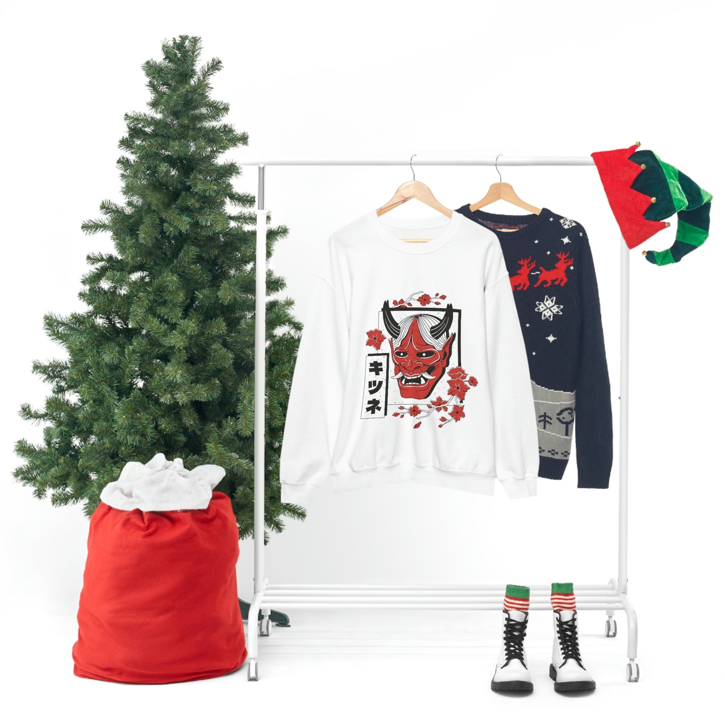 Indie Japanese Art, Japan Streeetwear Retro, Japanese Aesthetic Mask Sweatshirt