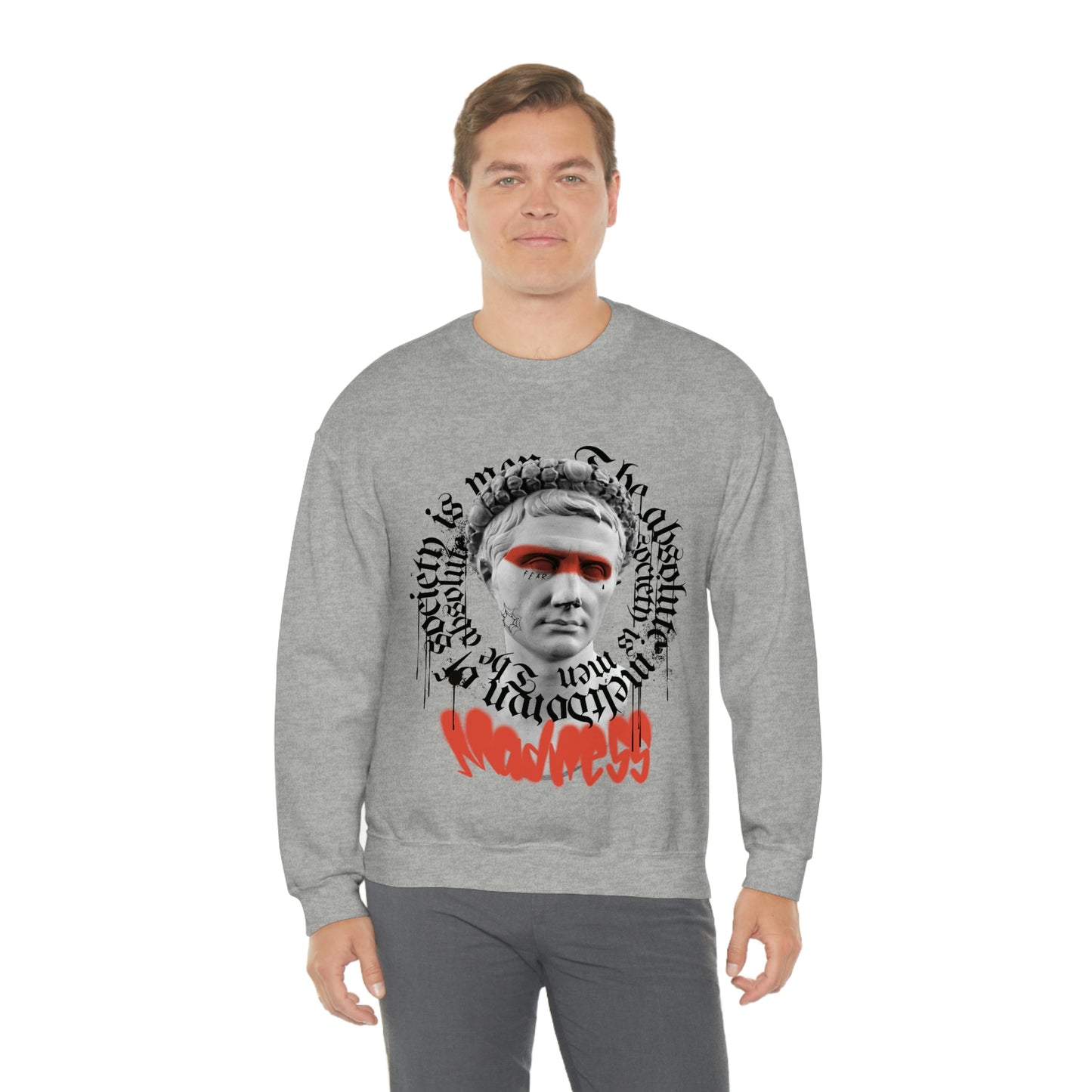 Greek Statue Graffiti Y2k Aesthetic Sweatshirt