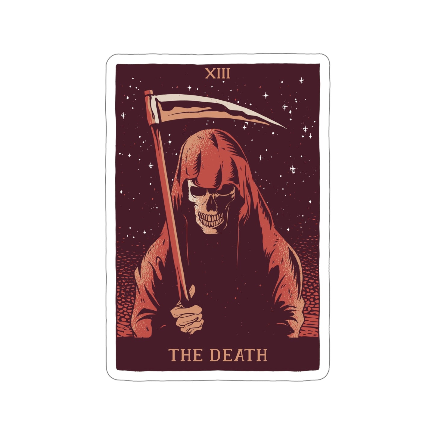 The Death Grim Reaper Tarot Card Goth Aesthetic Sticker