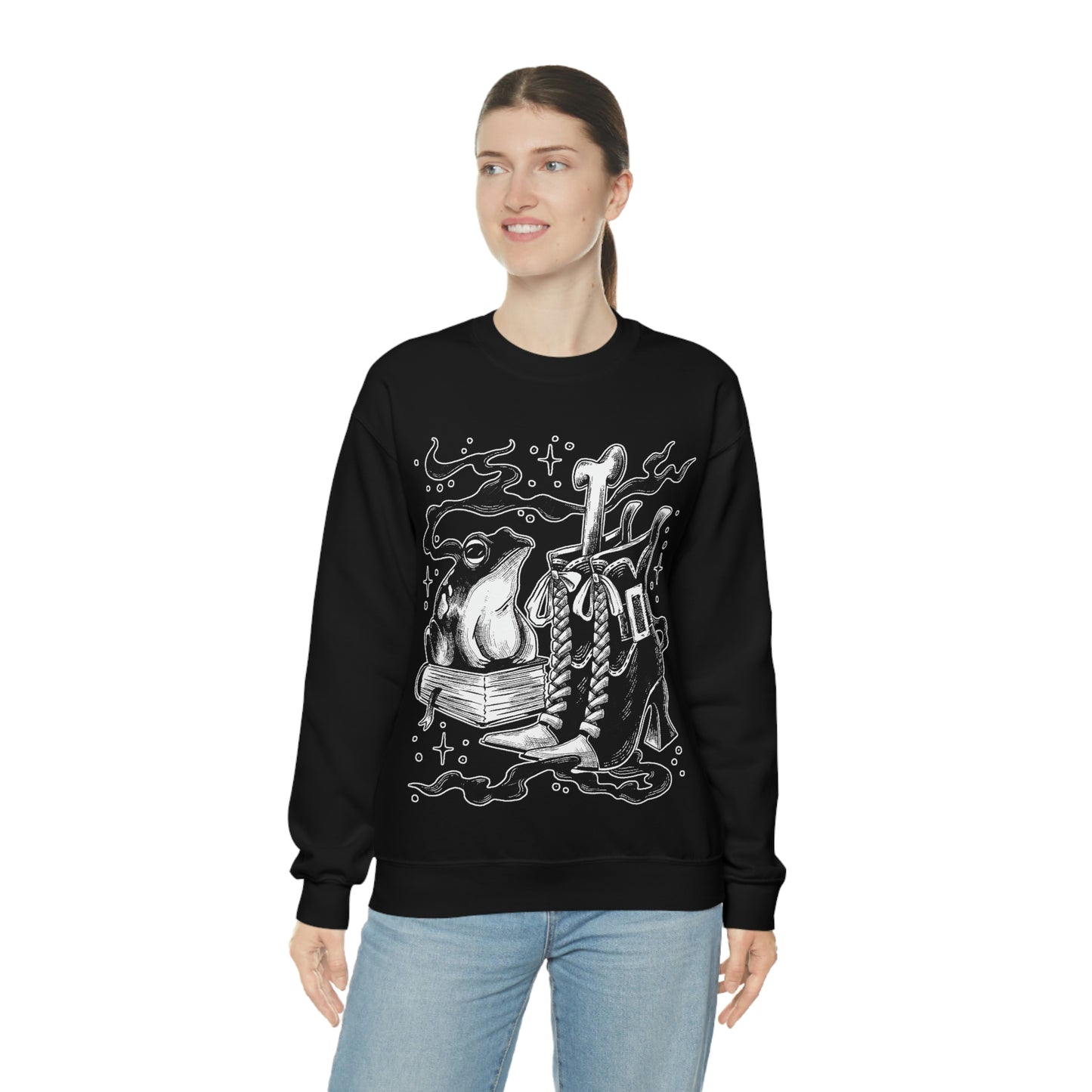 Witch Aesthetic Frog Goth Aesthetic Sweatshirt
