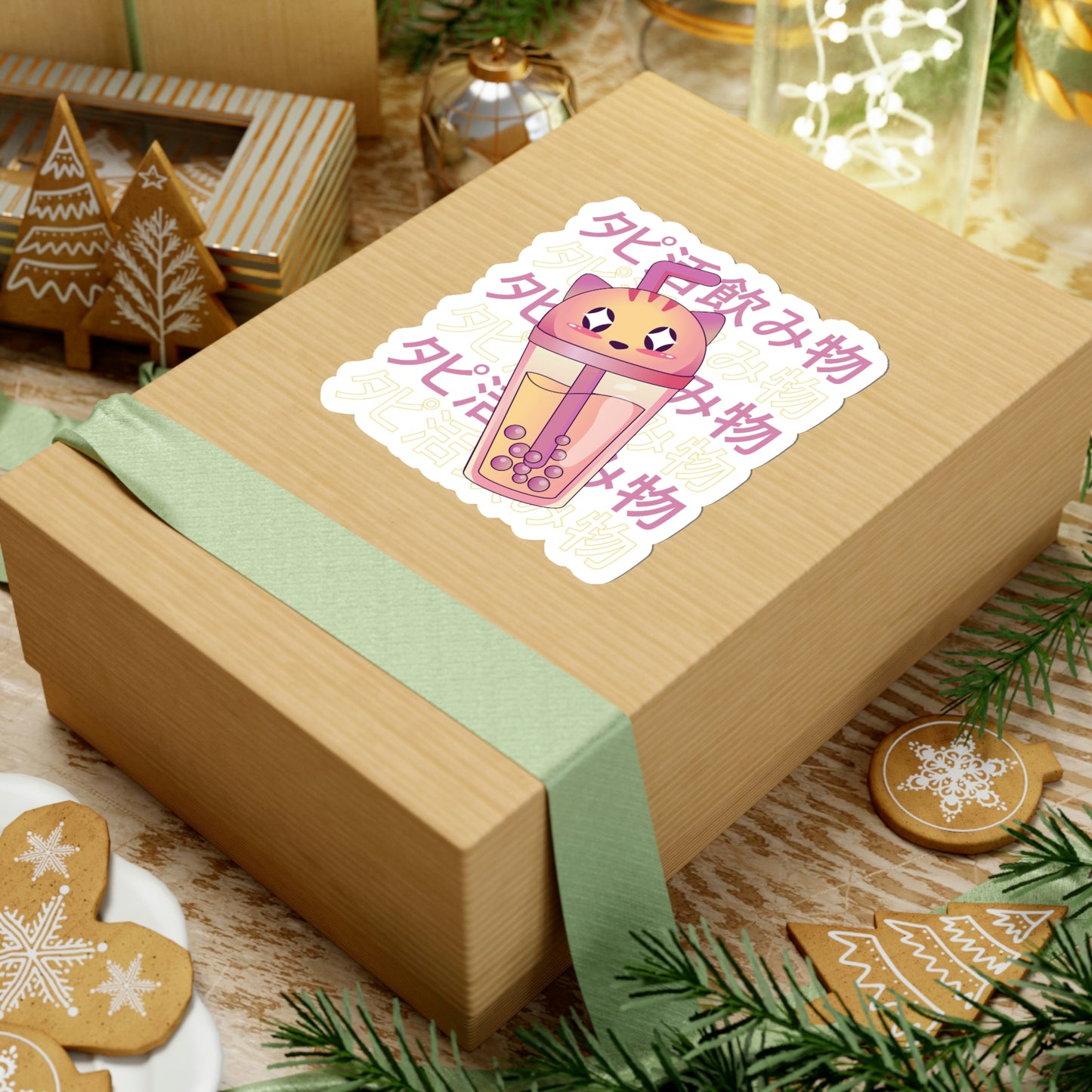 Cute Cat Boba TeaPastel Kawaii Aesthetic, Yami Kawaii, Japanese Aesthetic Otaku Sticker