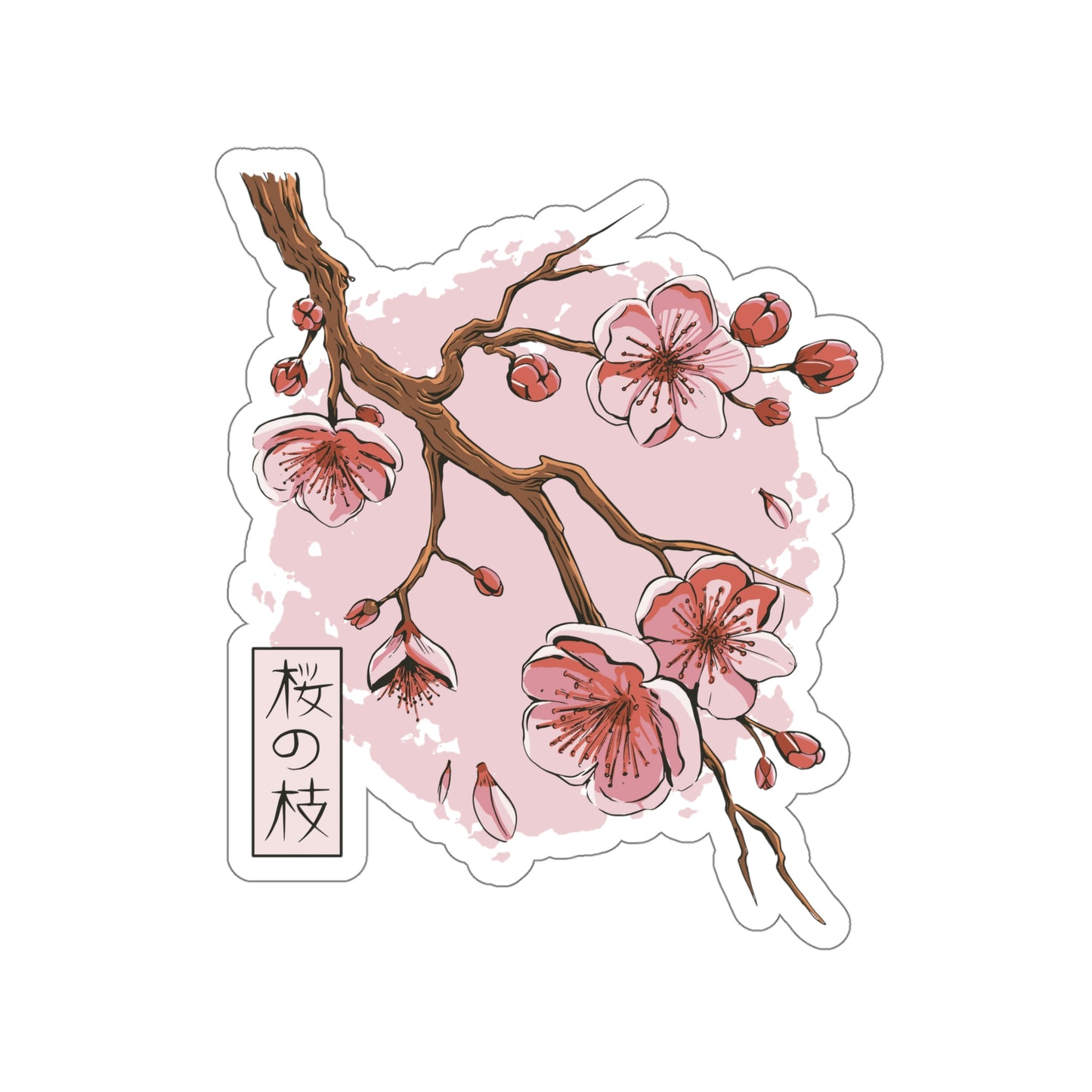 Japanese Aesthetic Sakura Blossom Flowers Sticker