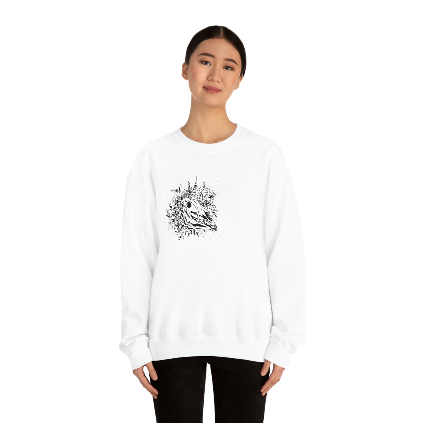 Unicorn Skull Goth Aesthetic Sweatshirt