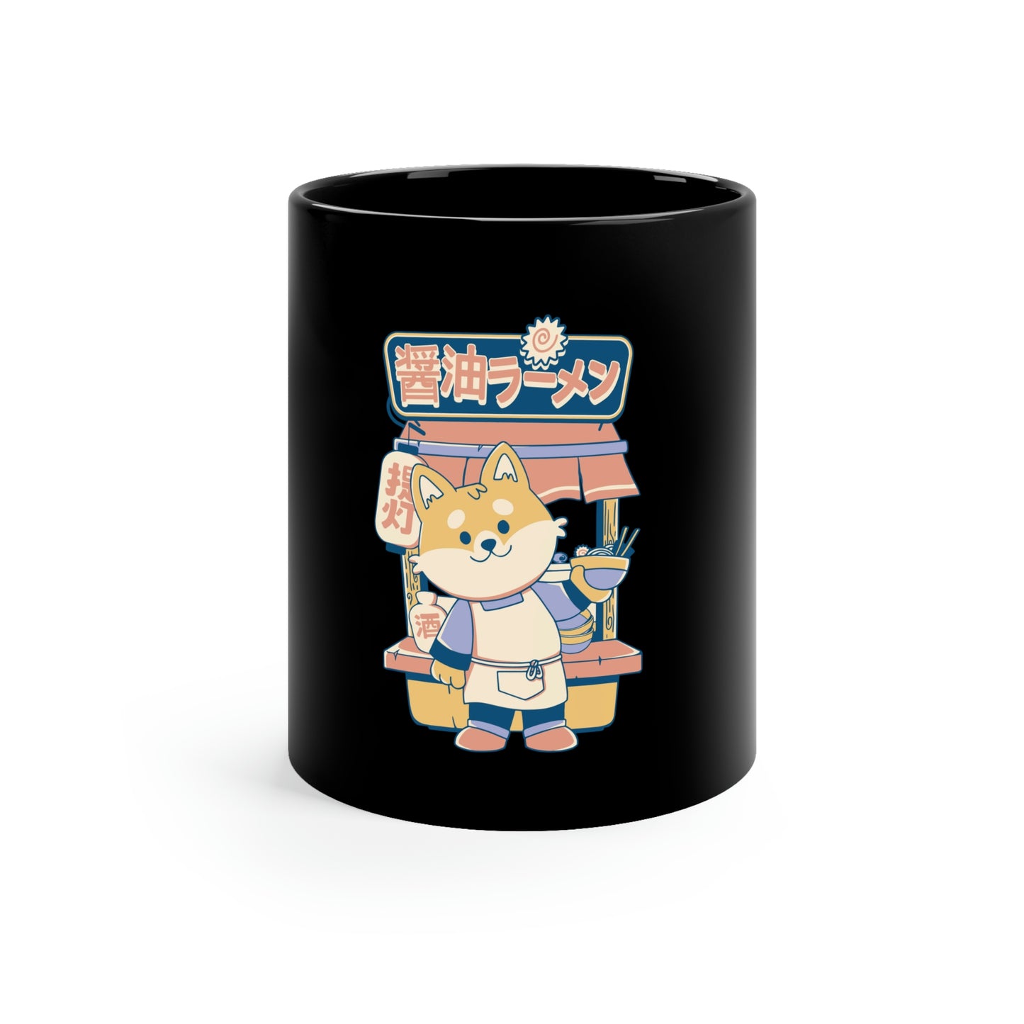 Japanese Aesthetic Ramen Shop, Corgi Mug