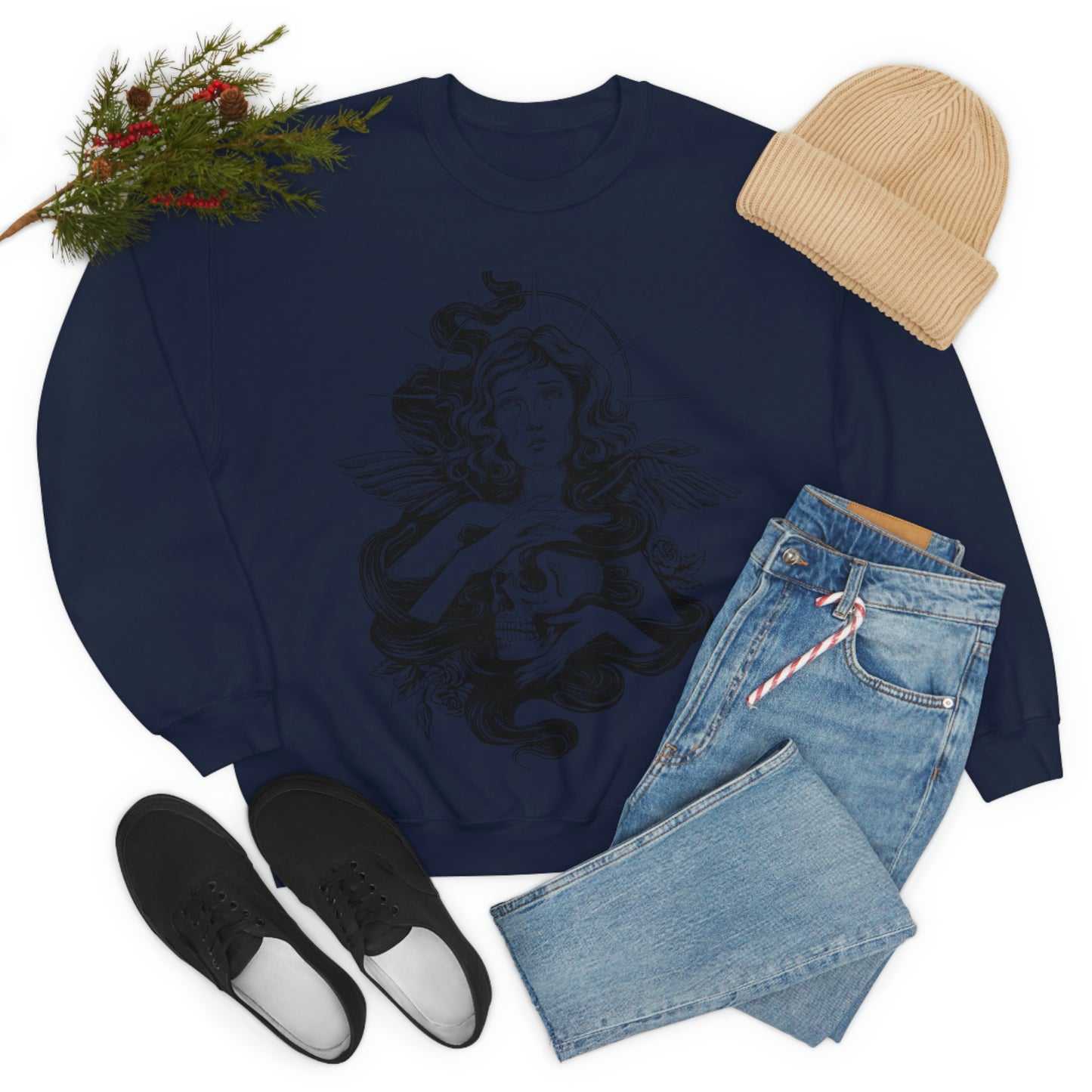 Dark Aesthetic Crying Women Sweatshirt