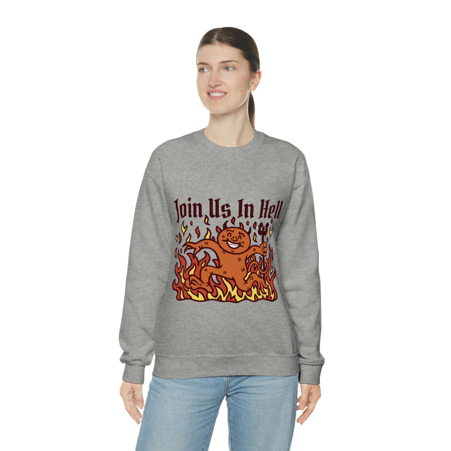 Join Us In Hell Cute Demon, Goth Aesthetic Sweatshirt
