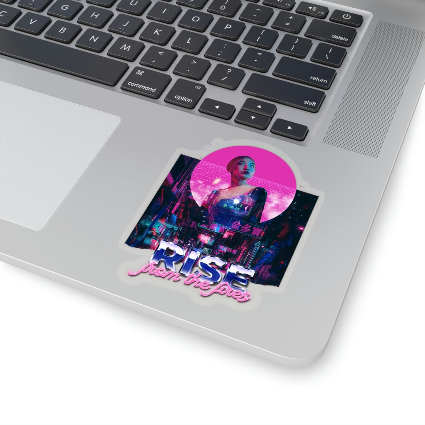 Japanese Aesthetic Girl 80's runner Sticker
