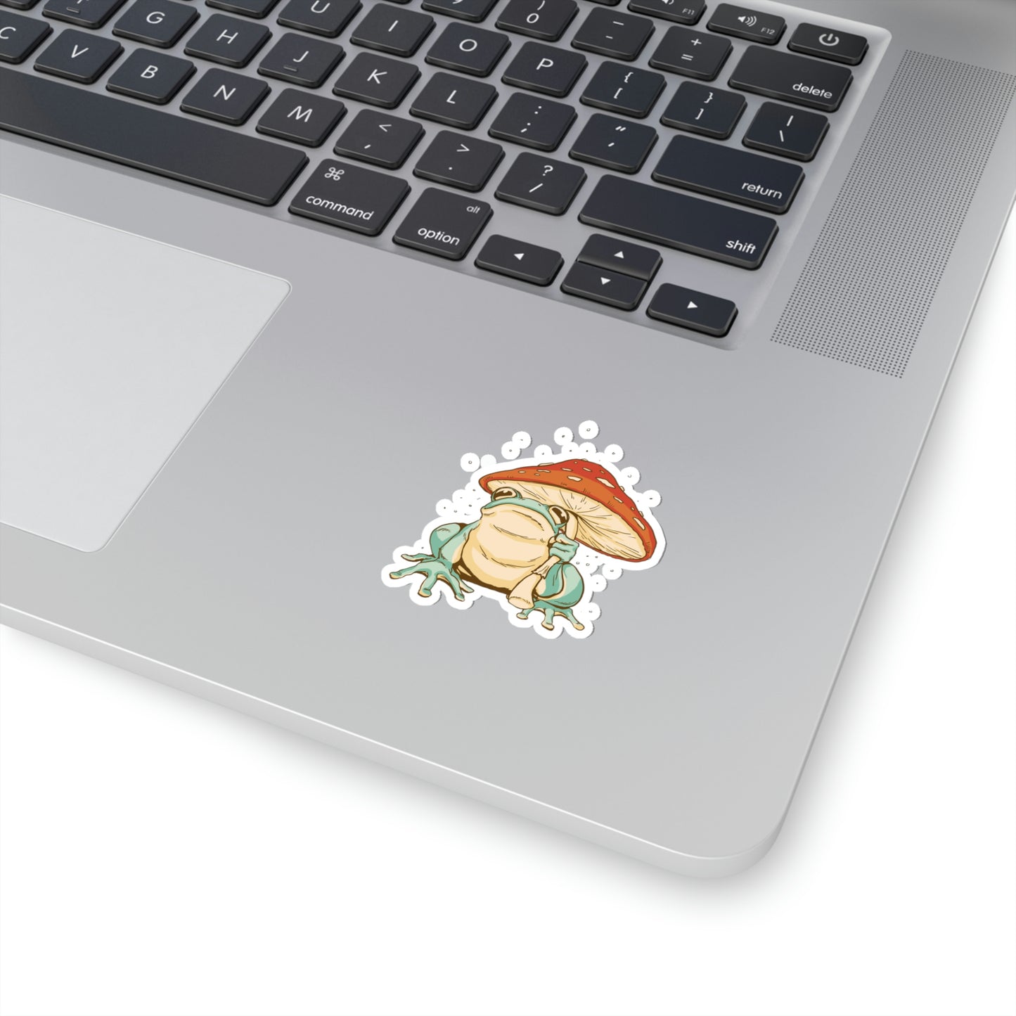 Cottagecore Aesthetic Mushrooms and Frog Sticker