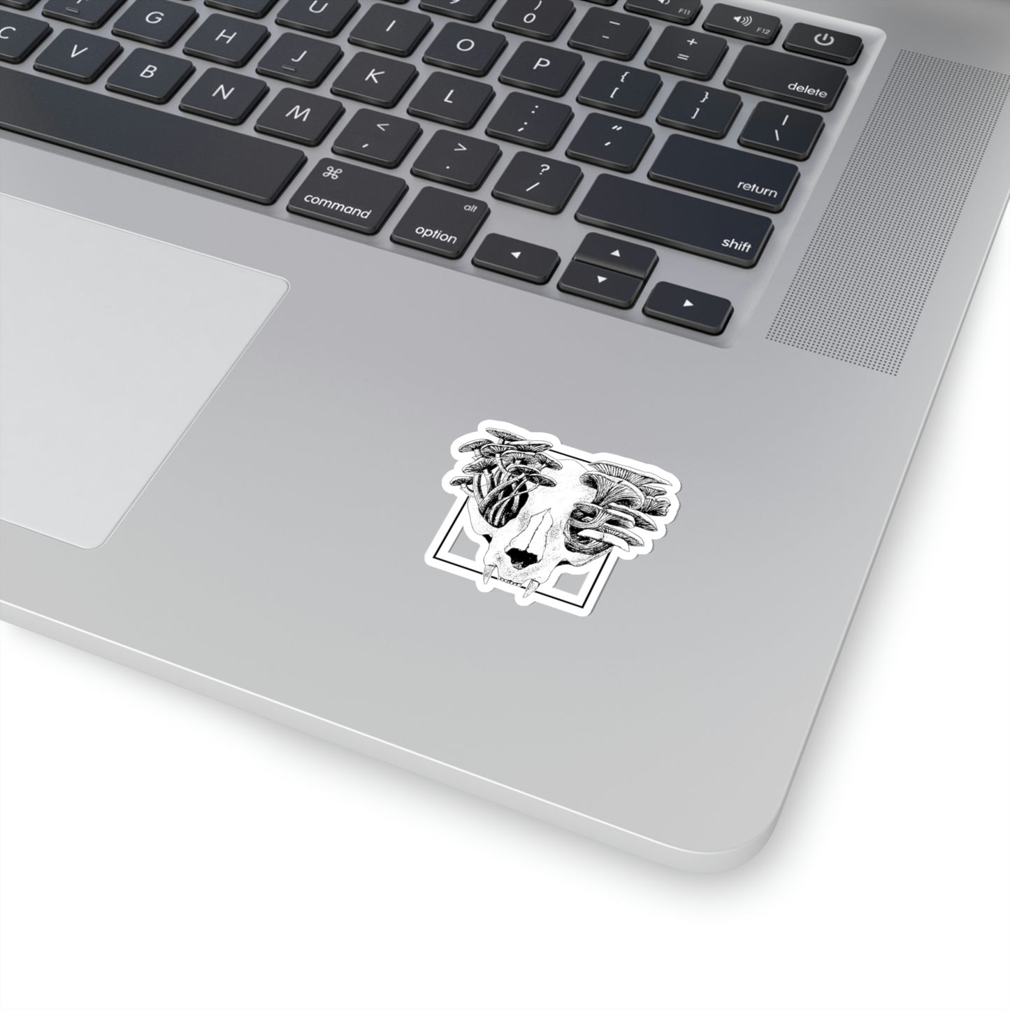 Cottagecore Aesthetic Skull Mushrooms Art Sticker