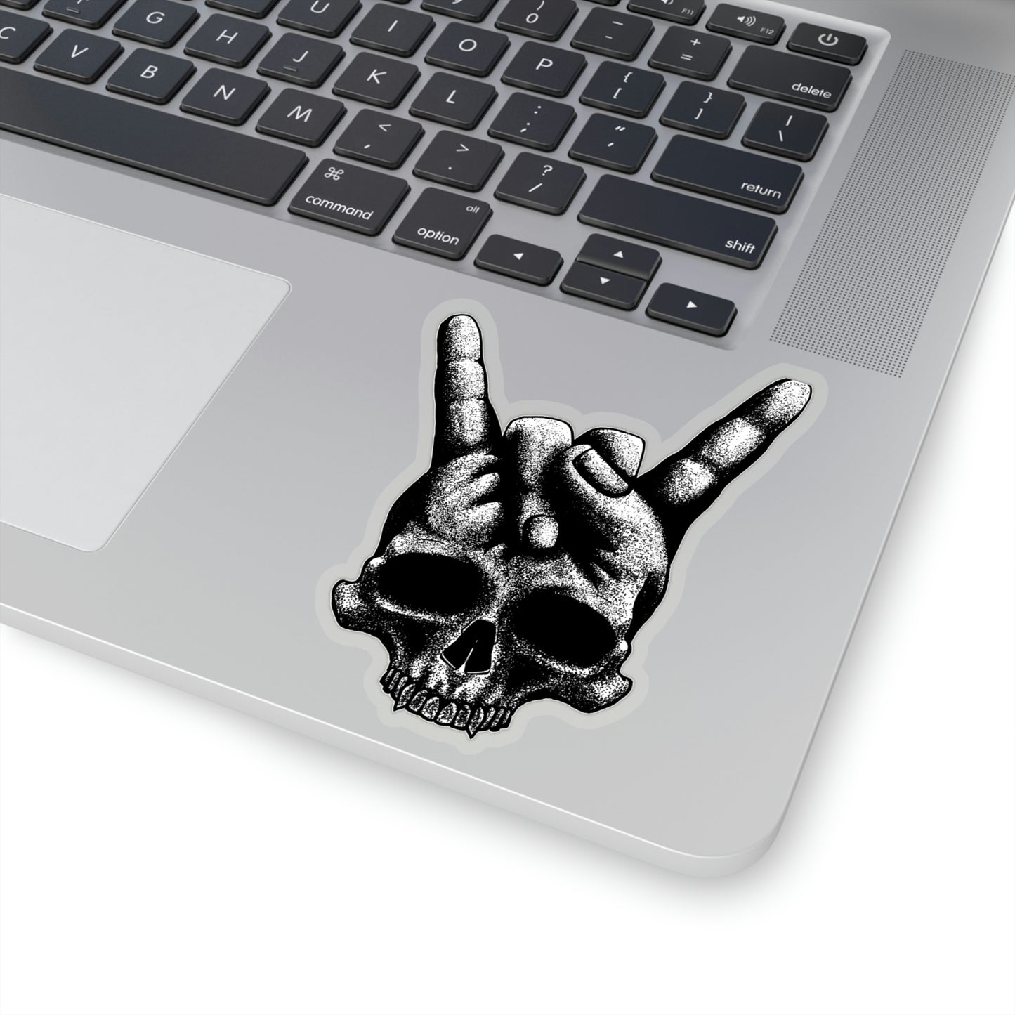 Heavy Metal Skull Rock Sign Sticker