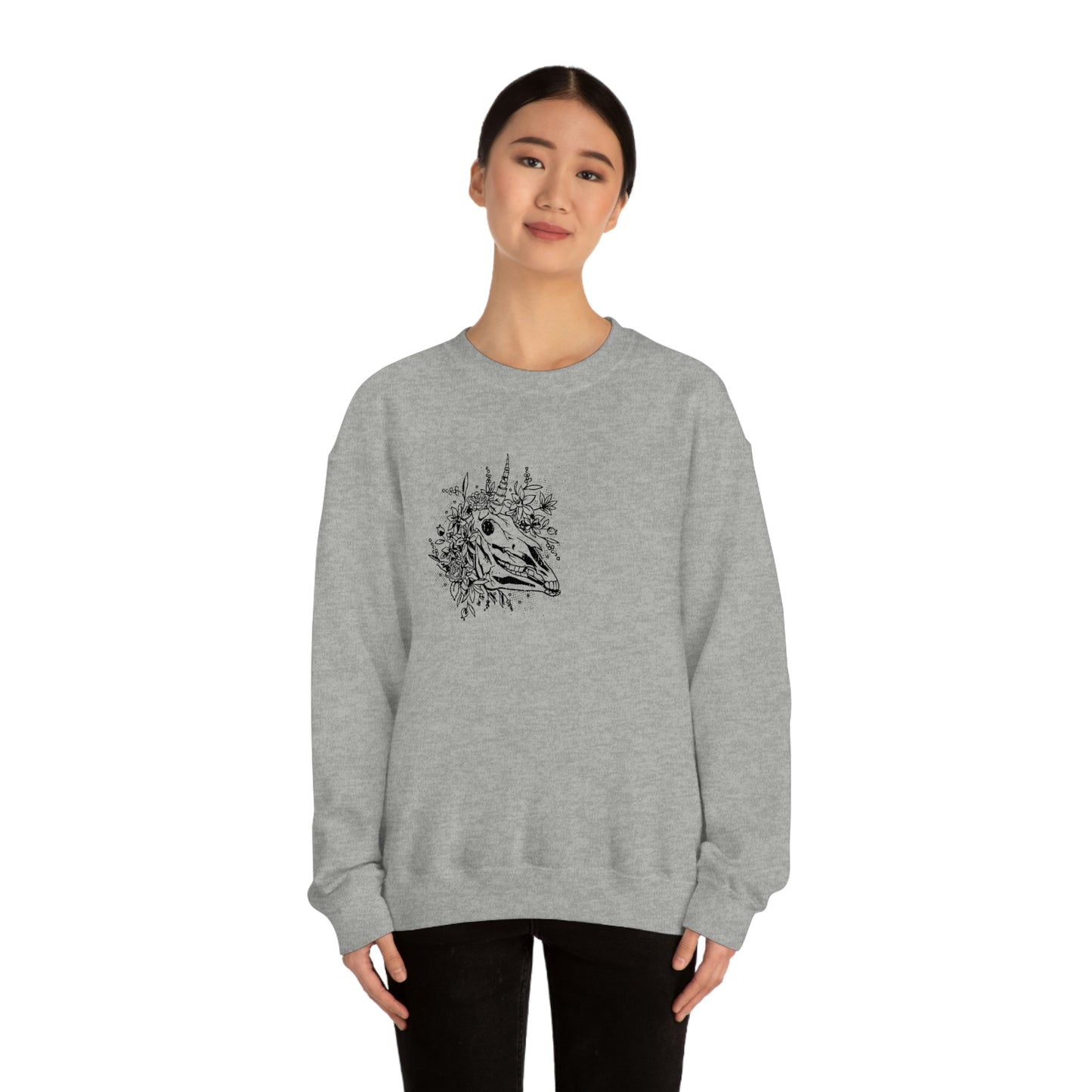 Unicorn Skull Goth Aesthetic Sweatshirt